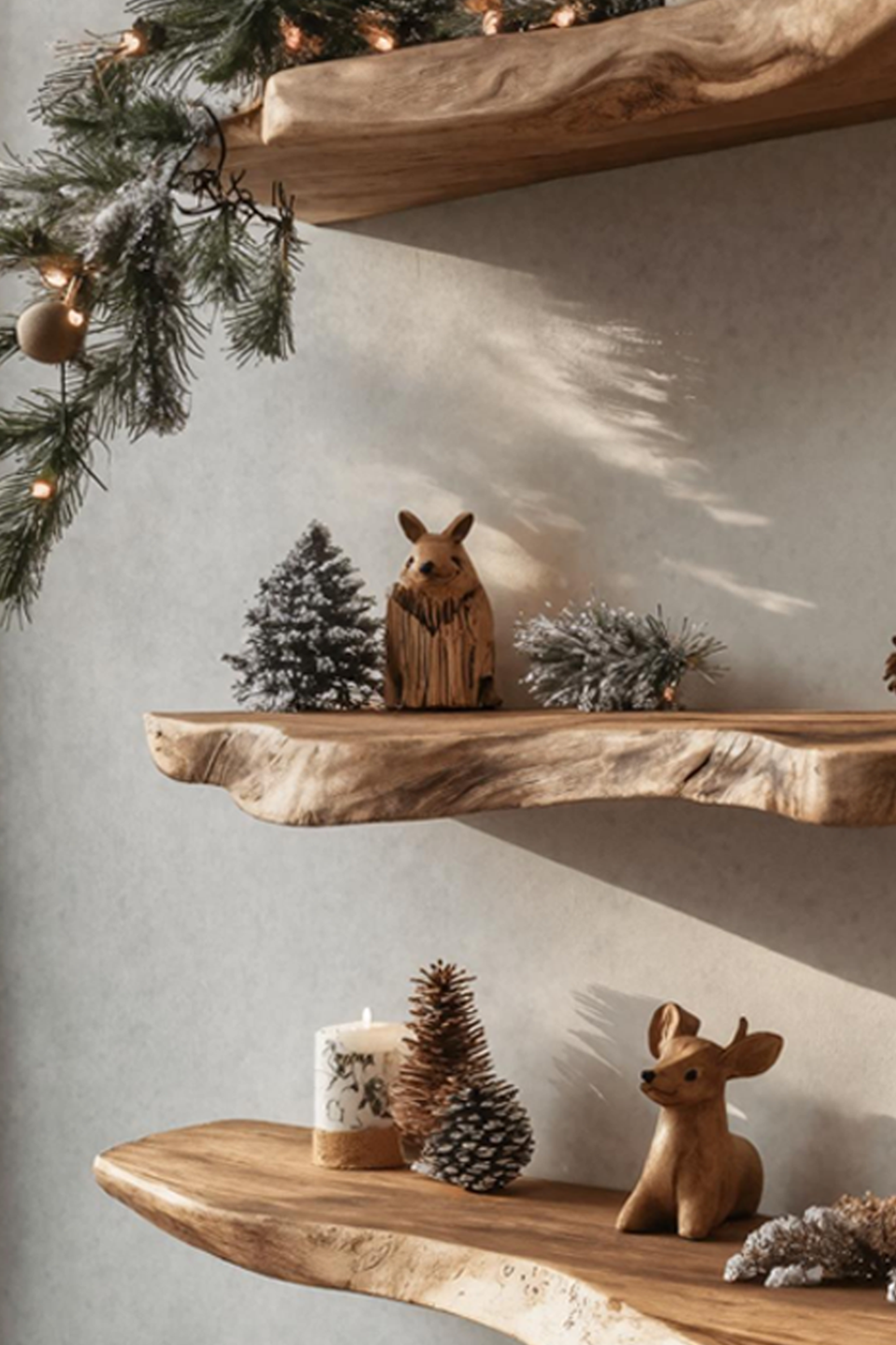 Farmhouse Solid Wood Floating Shelf For Festive Bedroom Decoration SILDTTNCFL022