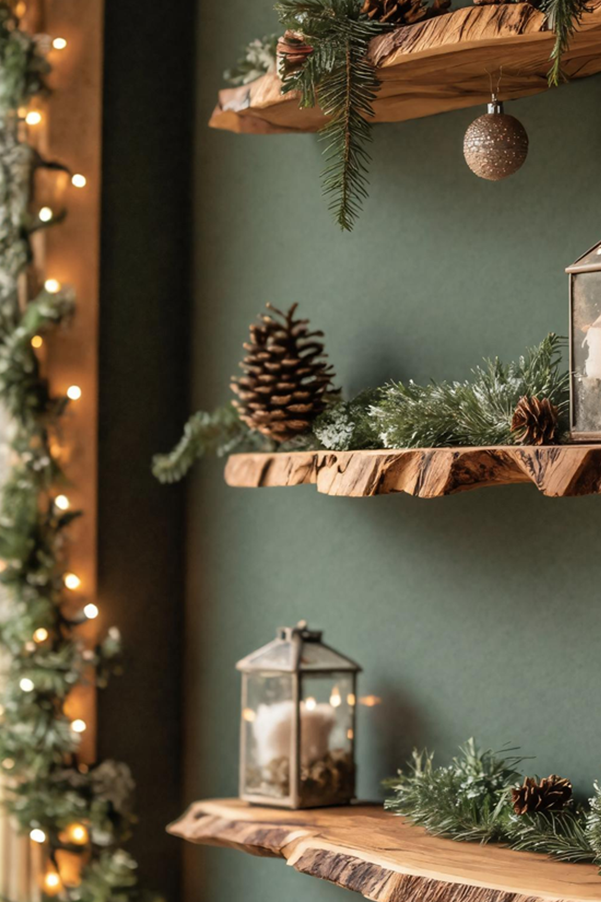 Farmhouse Wooden Floating Shelf For Living Room Holiday Decoration SILDTTNCFL006