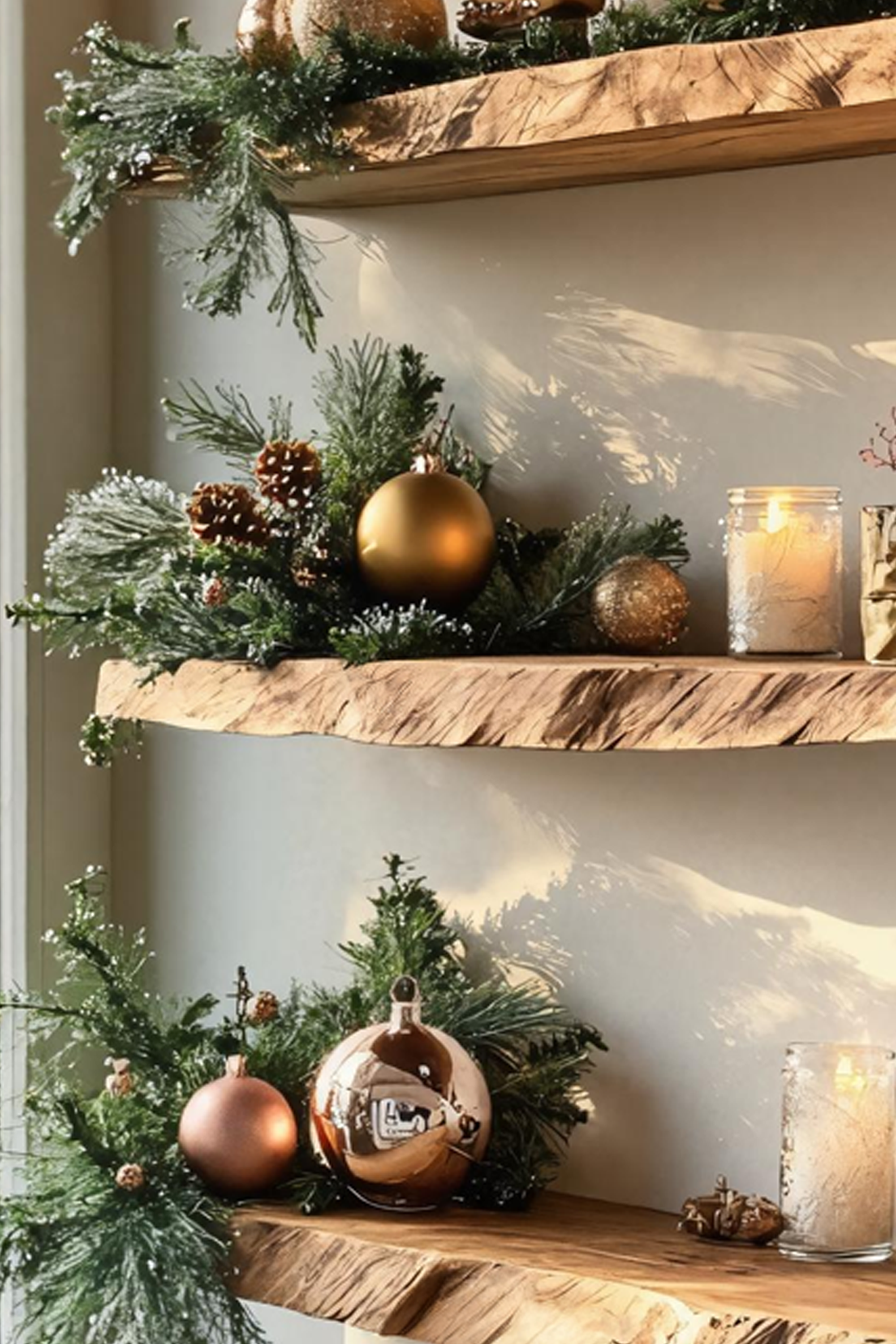 Modern Wooden Floating Shelf For Cozy Christmas Furniture Decoration SILDTTNCFL044