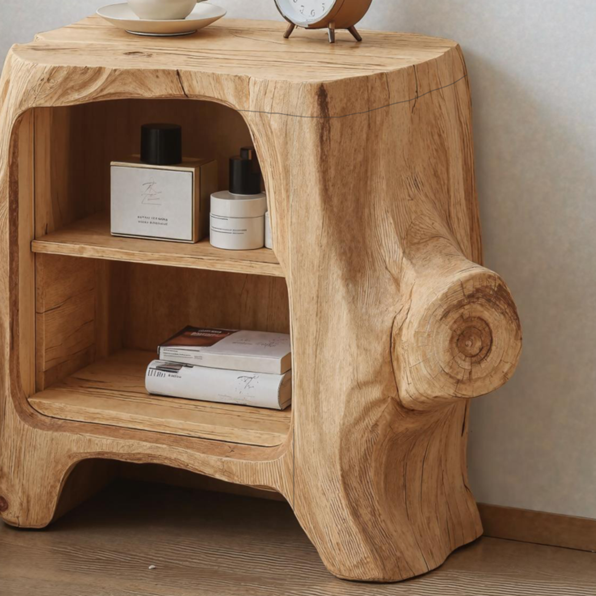 Handcrafted Wooden Nightstand For Unique Bedroom Appeal SILDTNS027