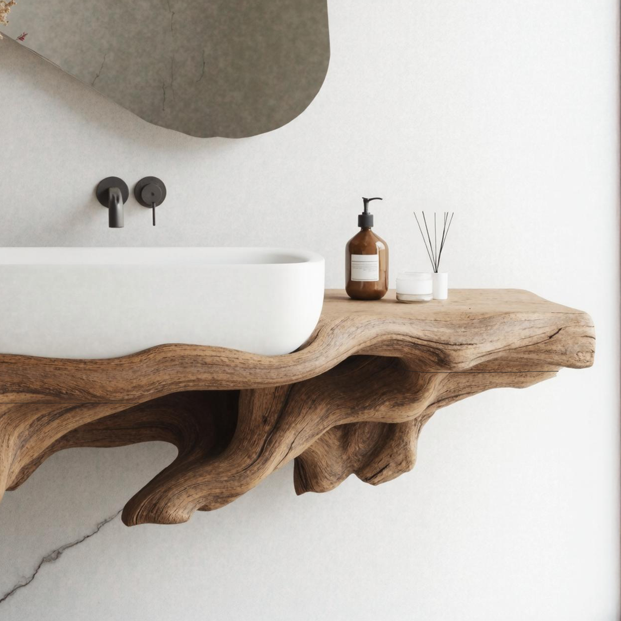 Farmhouse Bathroom Shelf Wall Mount For Storage SILDTTNBAS004