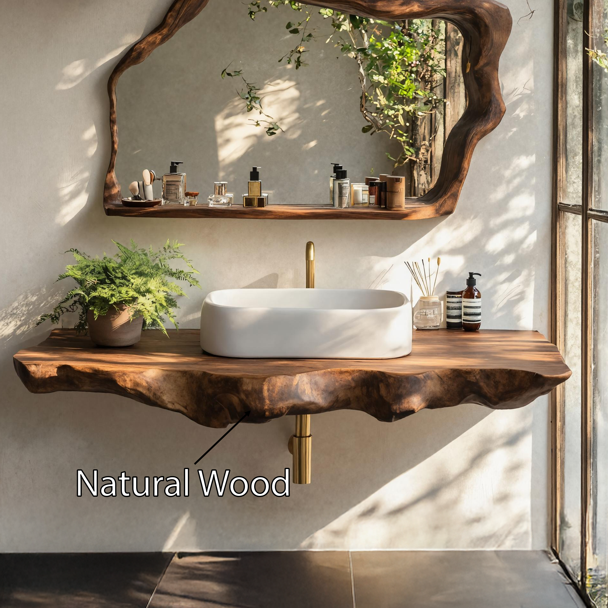 Rustic Wood Vanity For Elegant Bathroom Decor SILDTTRBAS019