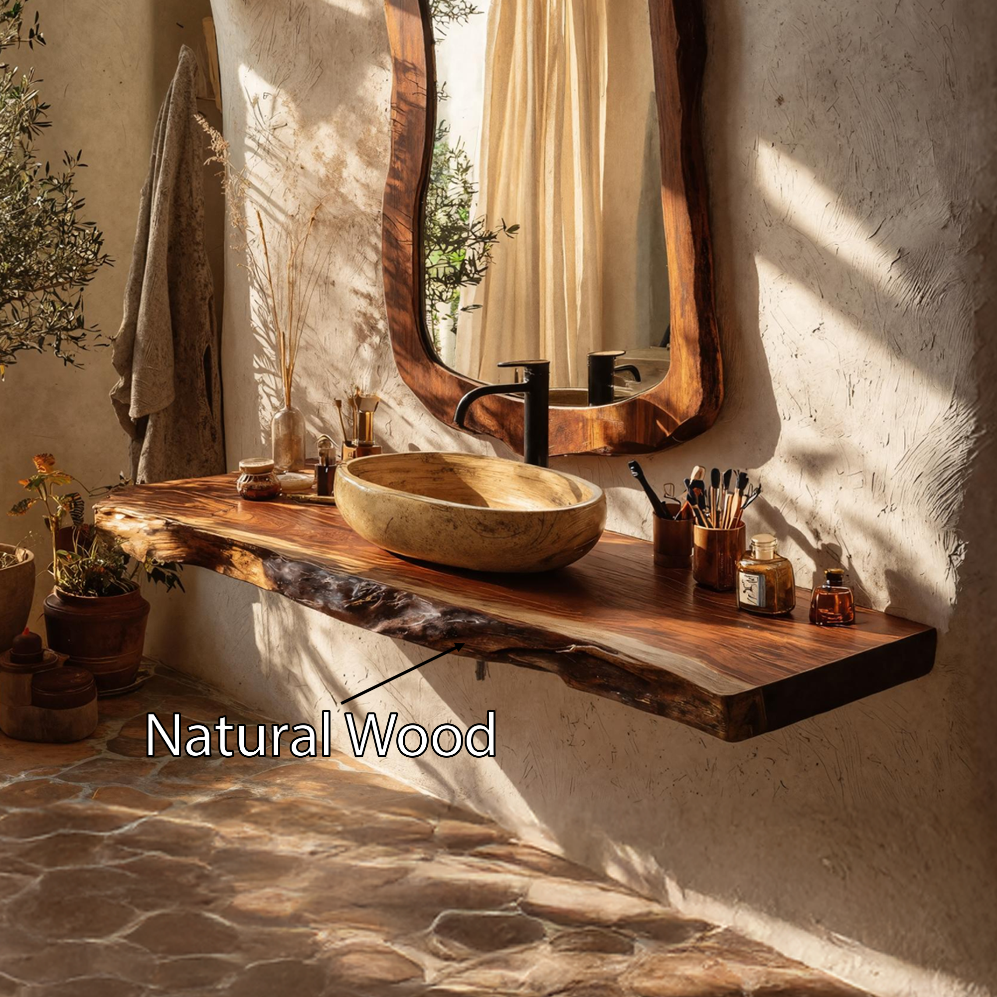 Rustic Wood Vanity For Elegant Bathroom Decor SILDTTRBAS017