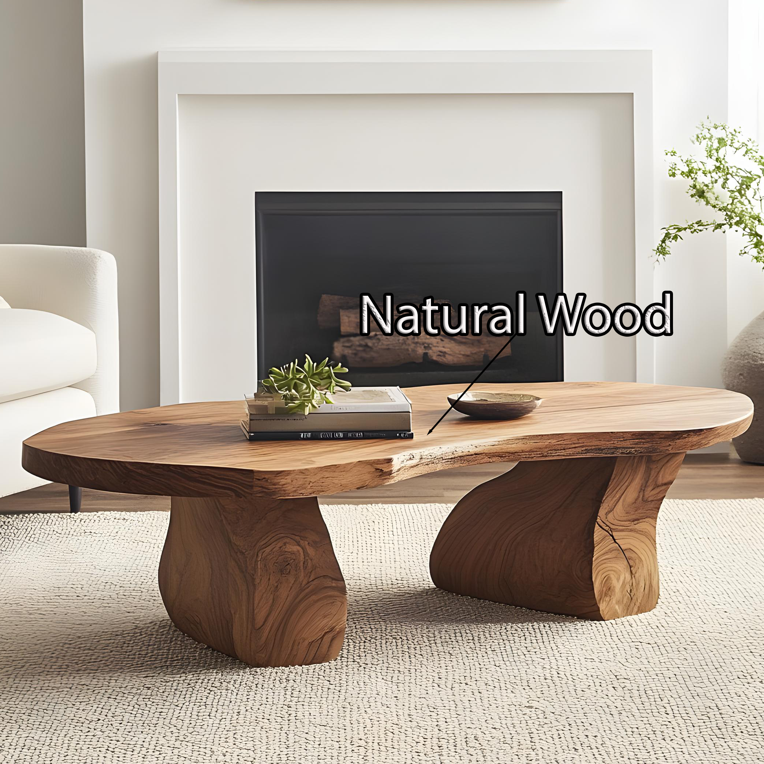 Handcrafted Natural Wood Coffee Table For Homely Living Room Style SILDTCF130