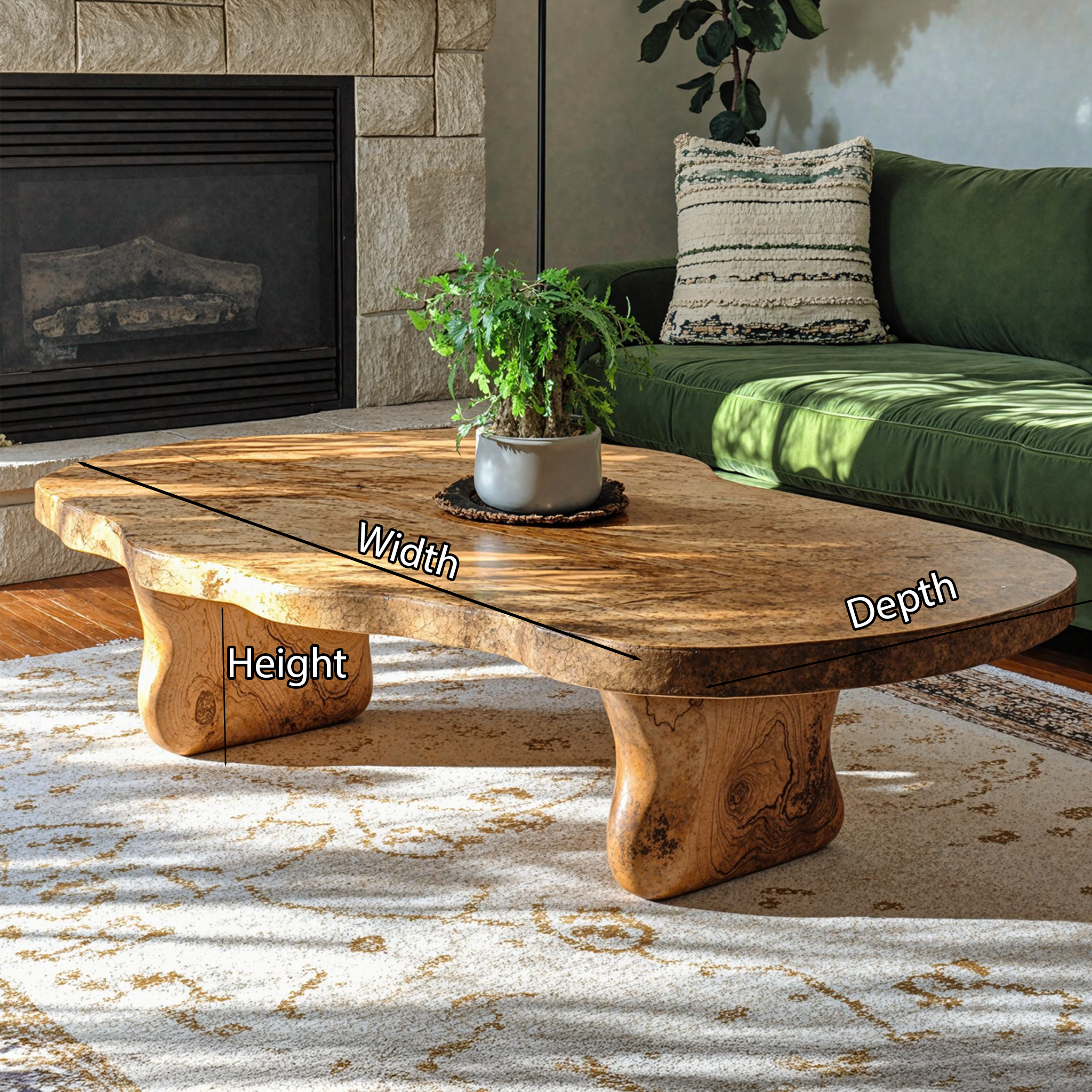 Rustic Coffee Table For Living Room Decor SILDTCF055