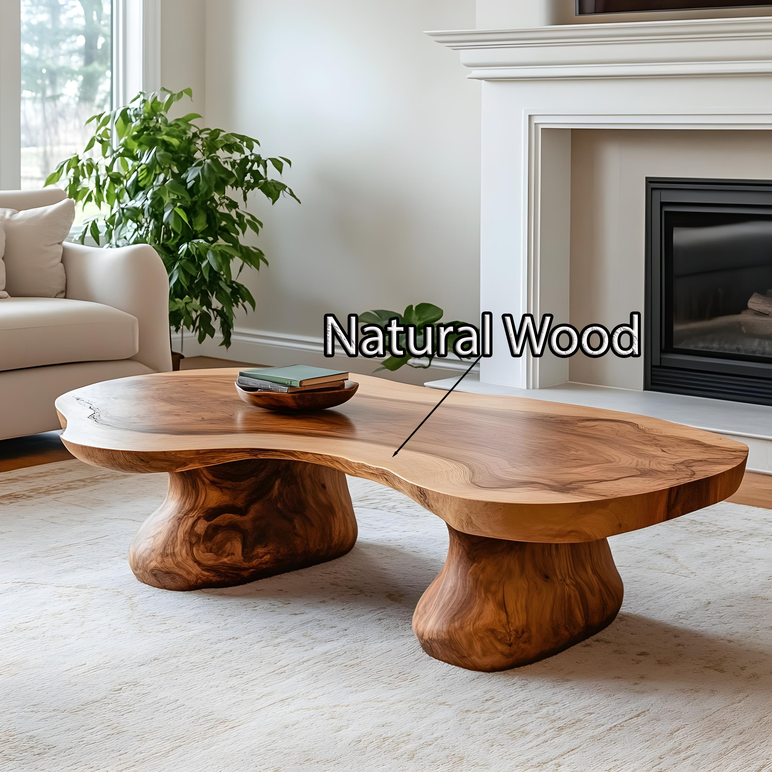 Crafted Natural Wood Coffee Table to Enhance Your Living Room Vibe SILDTCF128