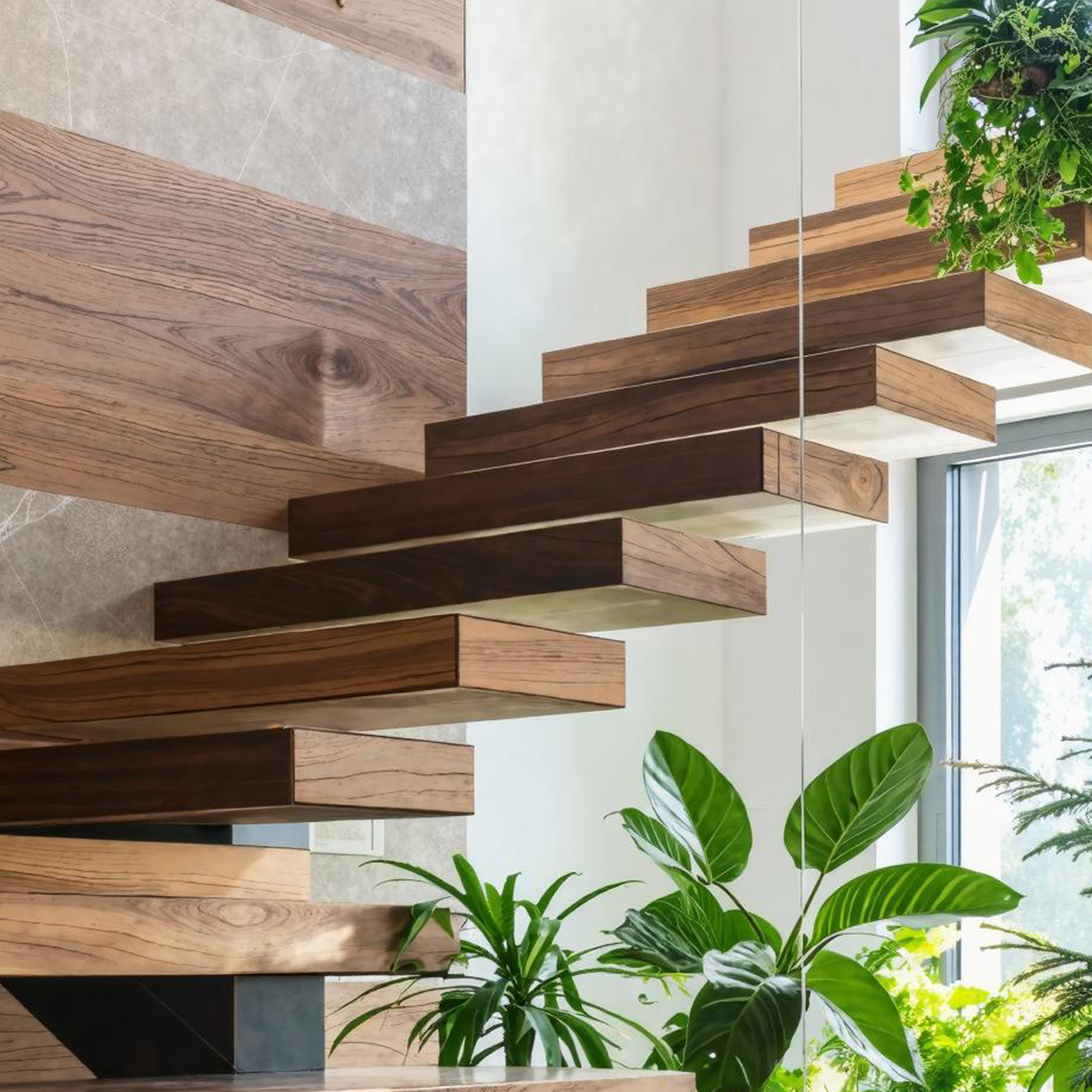 Farmhouse Wooden Stair For Unique Home Decor SILDTFLS002