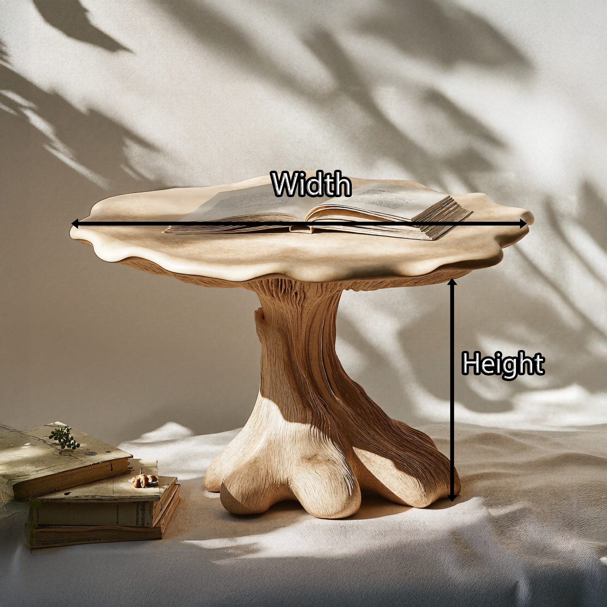 Handcrafted Wood Mushroom End Table For Sitting Room Modern Touch SILDTEN107