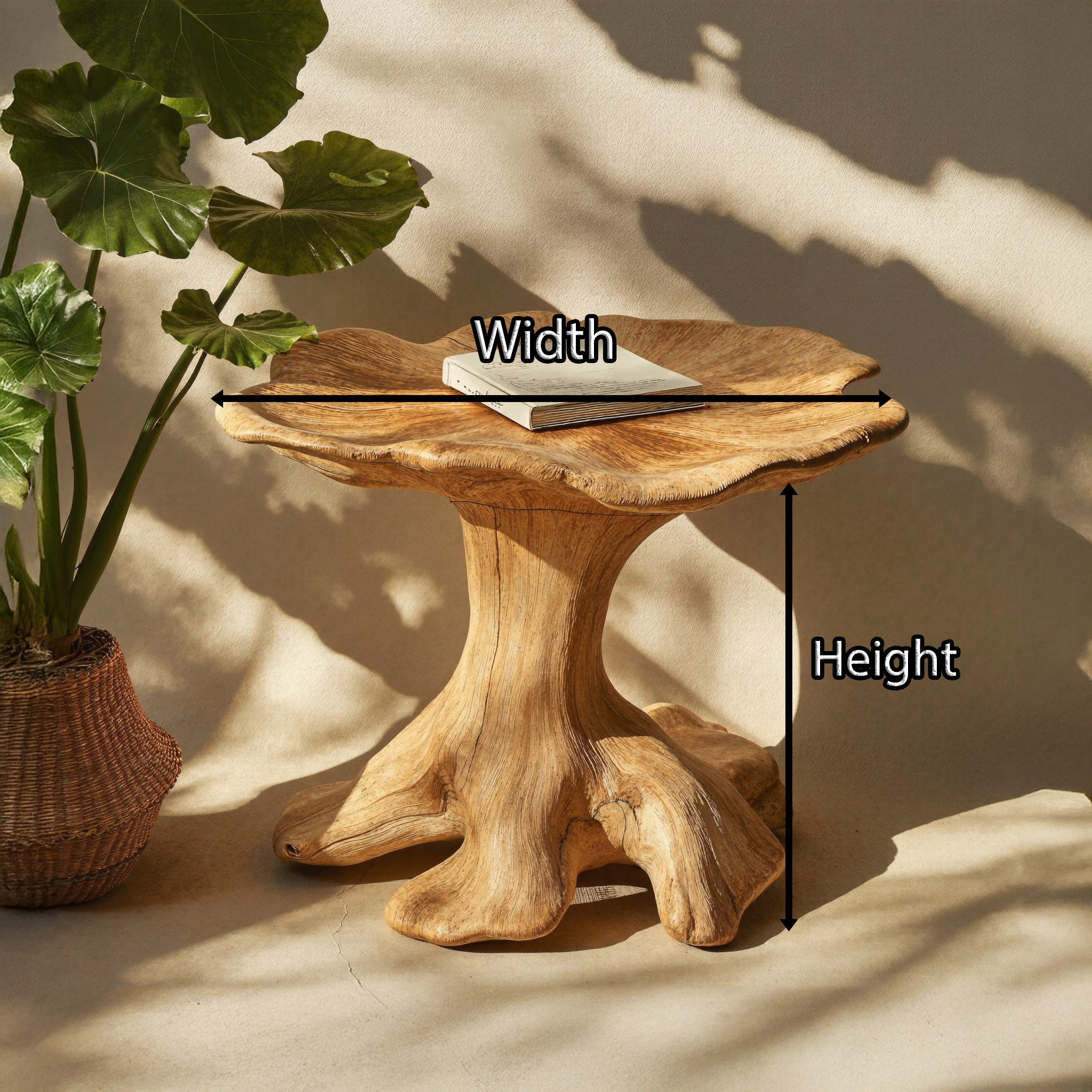 Modern Minimal Wood Mushroom End Table For Lounge Area Simplicity SILDTEN105