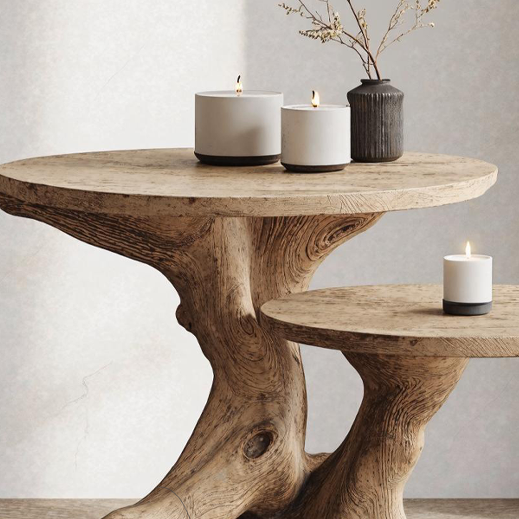 Mid Century Solid Wood End Table For Living Room SILDTTNEN009