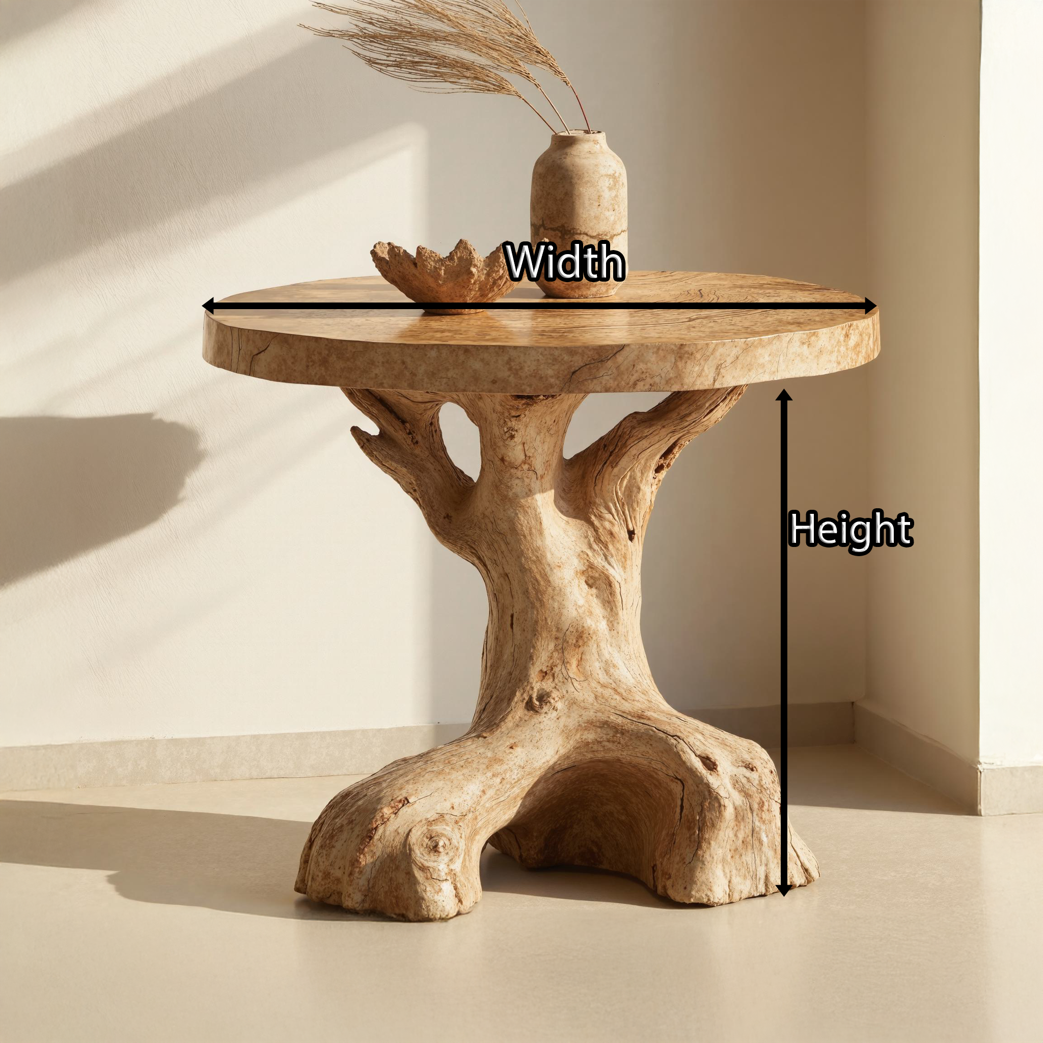 Handcrafted Wood End Table For Living Room Minimalist Decor SILDTEN094