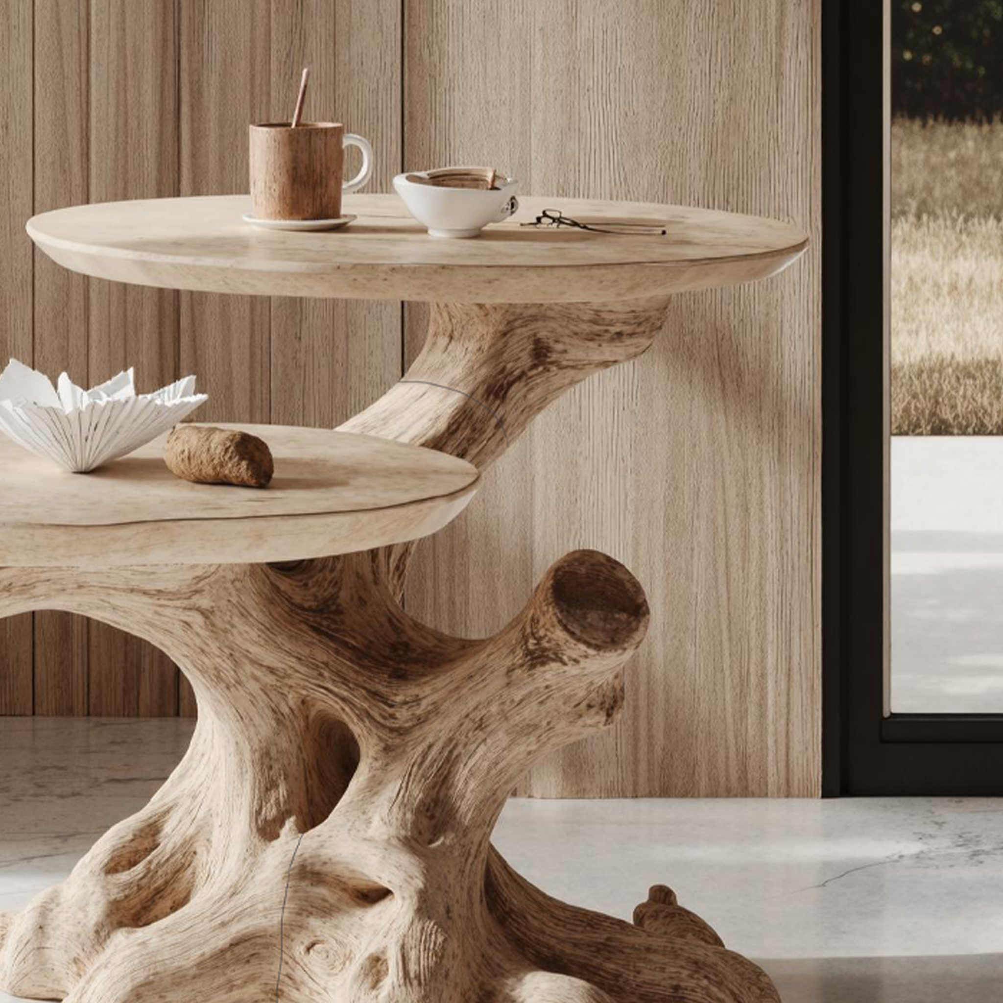 Rustic Solid Wood End Table Living Room Decor SILDTTNEN012