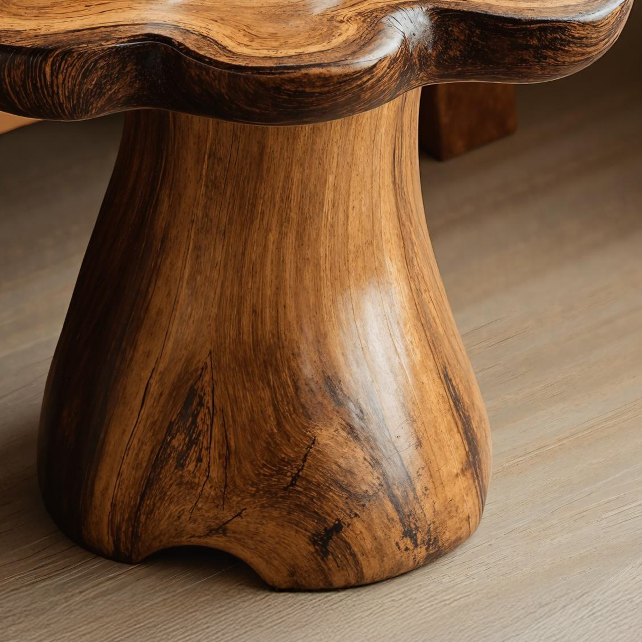 Handcrafted Wooden End Table For A Natural And Modern Living Space SILDTEN116
