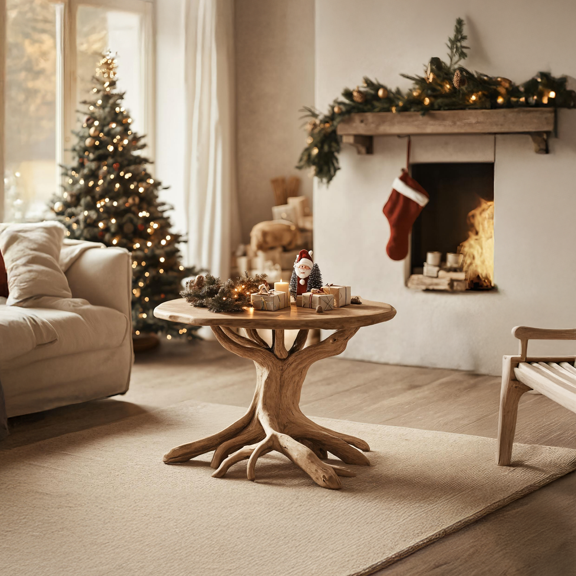 Mid Century Round End Table For Furniture Decor Holiday Home Accent SILDTTRENC021