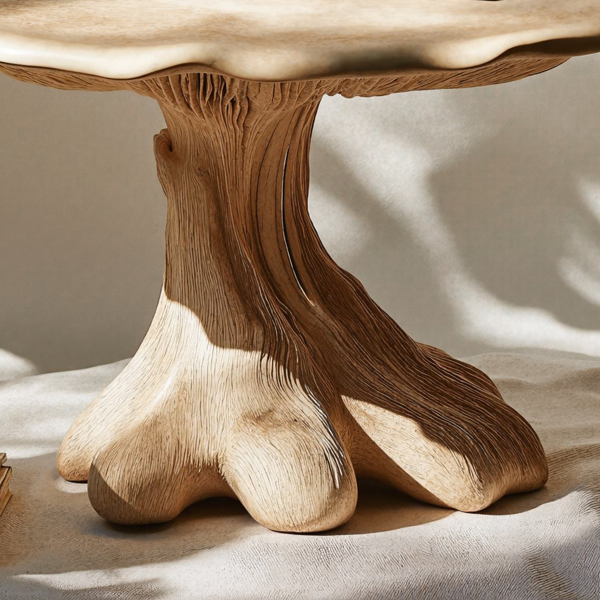 Handcrafted Wood Mushroom End Table For Sitting Room Modern Touch SILDTEN107