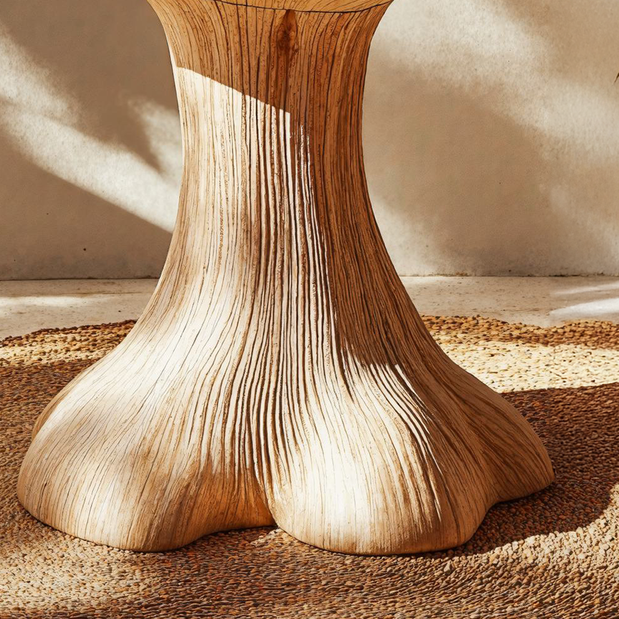 Modern Natural Wood Mushroom End Table For Bedroom Design SILDTEN091
