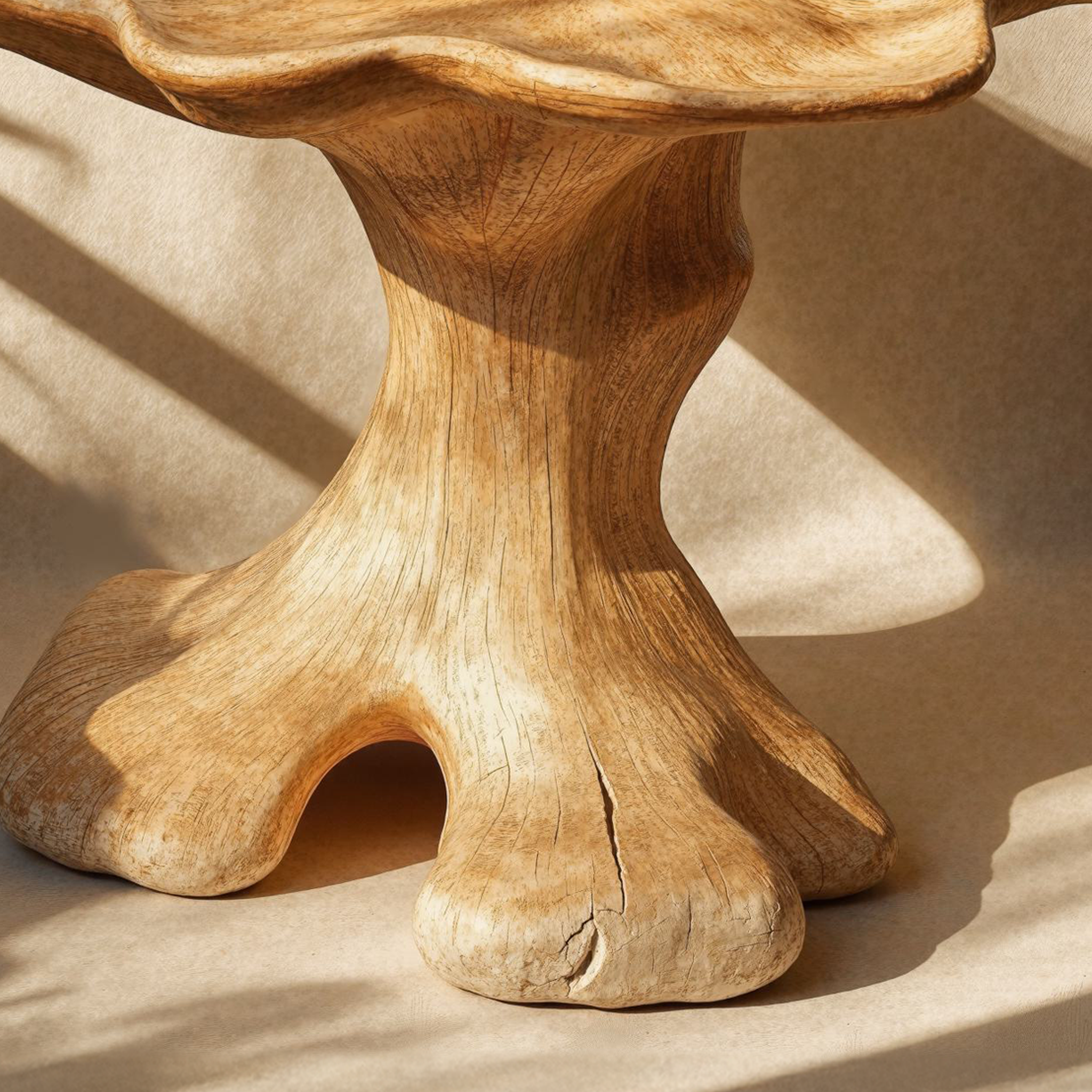Handcrafted Wood Mushroom End Table For Bedroom Romantic Atmosphere SILDTEN104