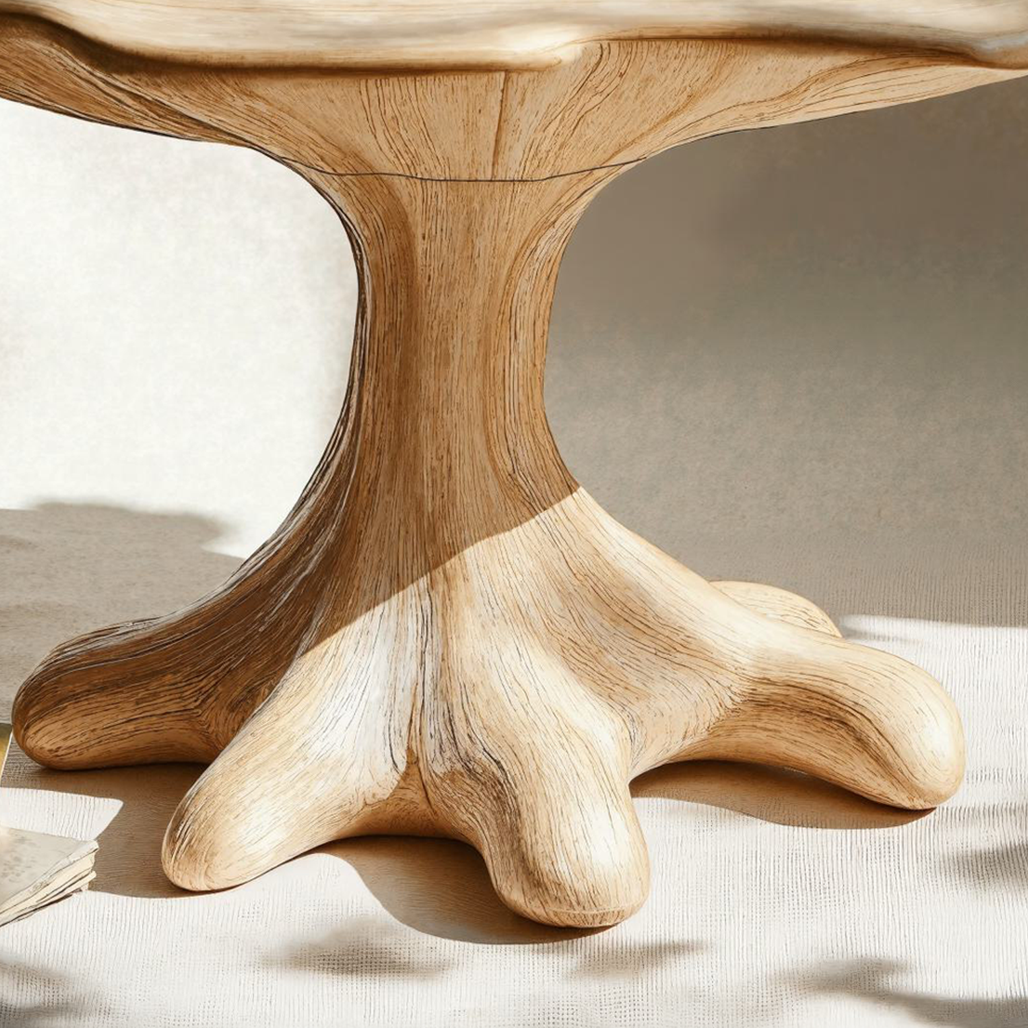 Minimalist Wood Mushroom End Table For Family Room Clean Design SILDTEN102