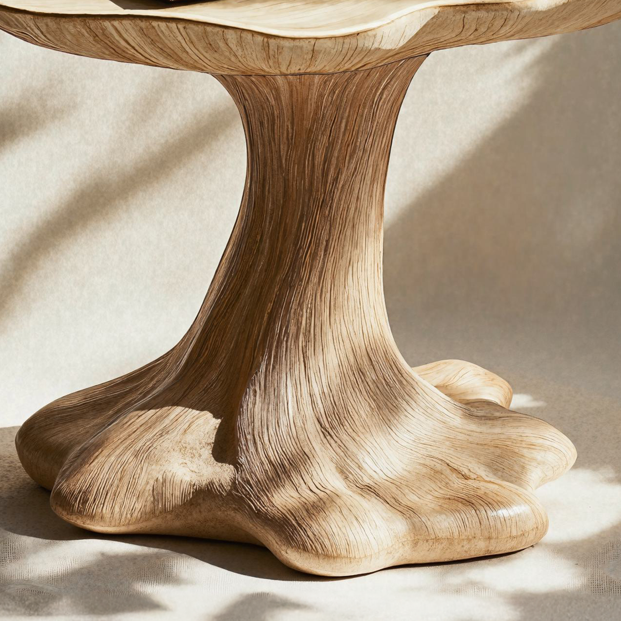 Rustic Live Edge Mushroom End Table For Lounge Room Natural Warmth SILDTEN101