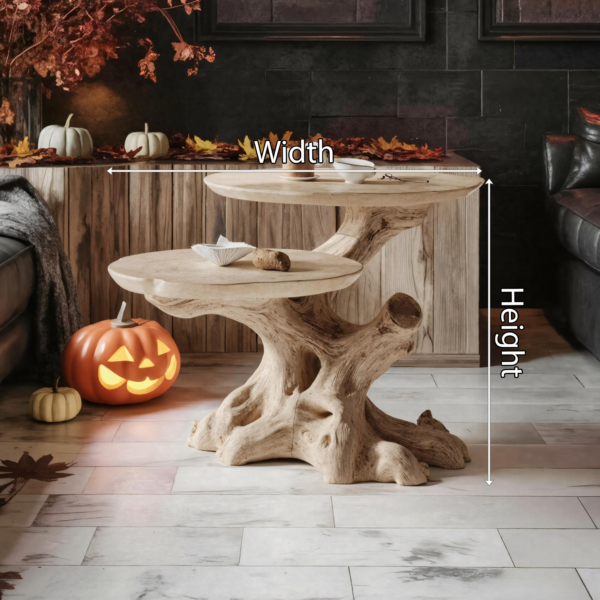 Modern Solid Wood End Table For Entryway Design Halloween Furniture SILDTTNHEN002