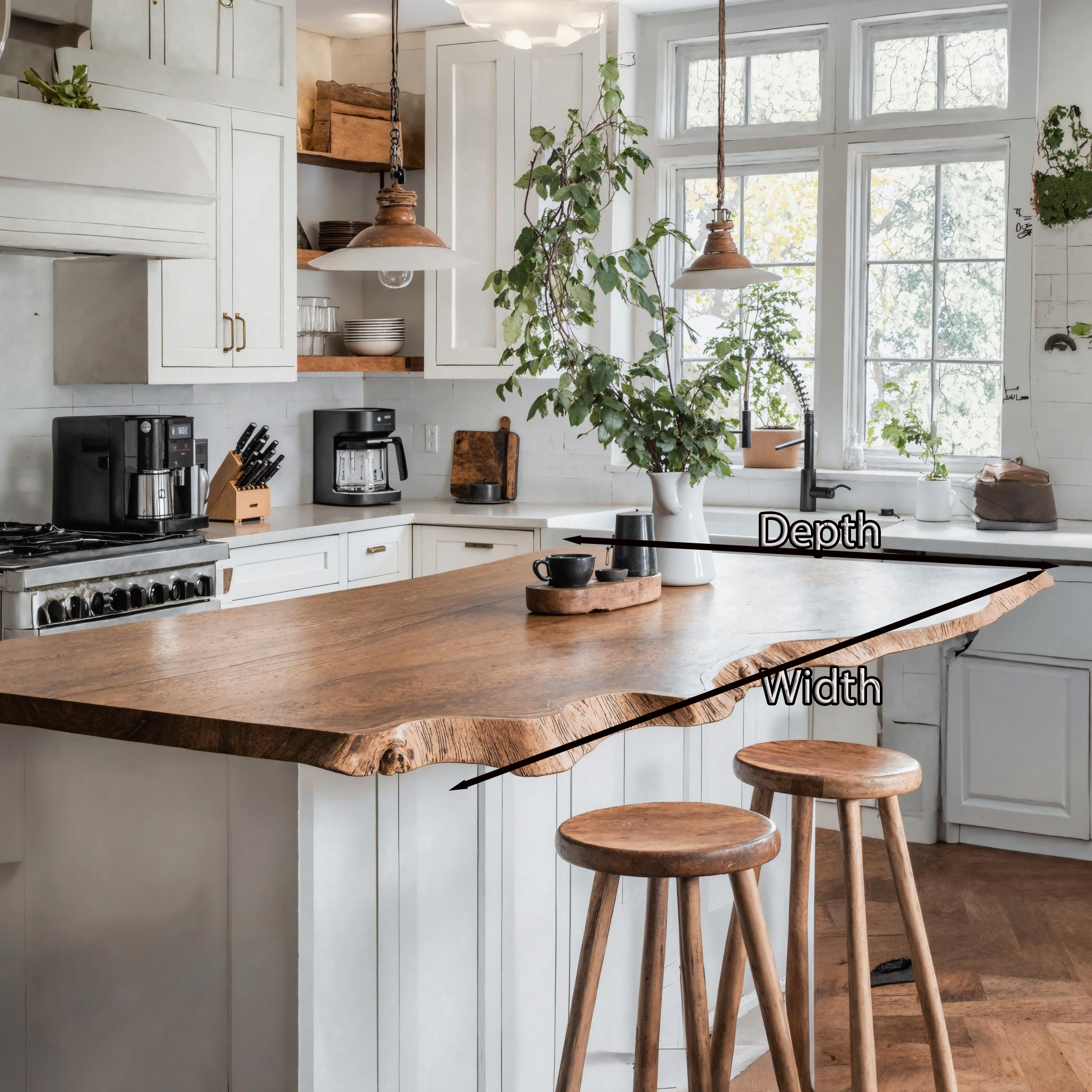 Mid Century Wooden Kitchen Countertop For Elegant Dining Room SILDTKCT001