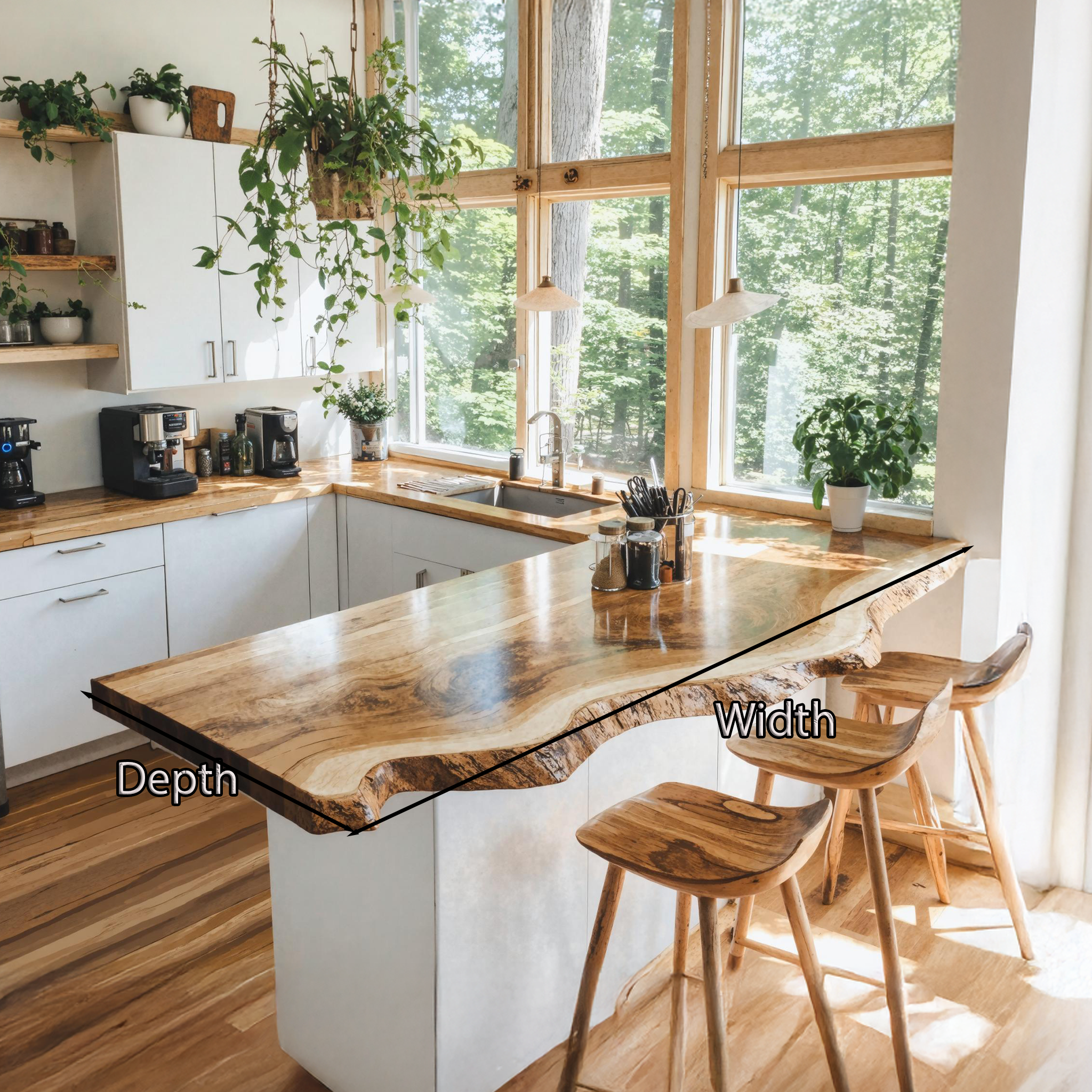 Farmhouse Wooden Kitchen Countertop For Stylish Home Decor SILDTKCT007