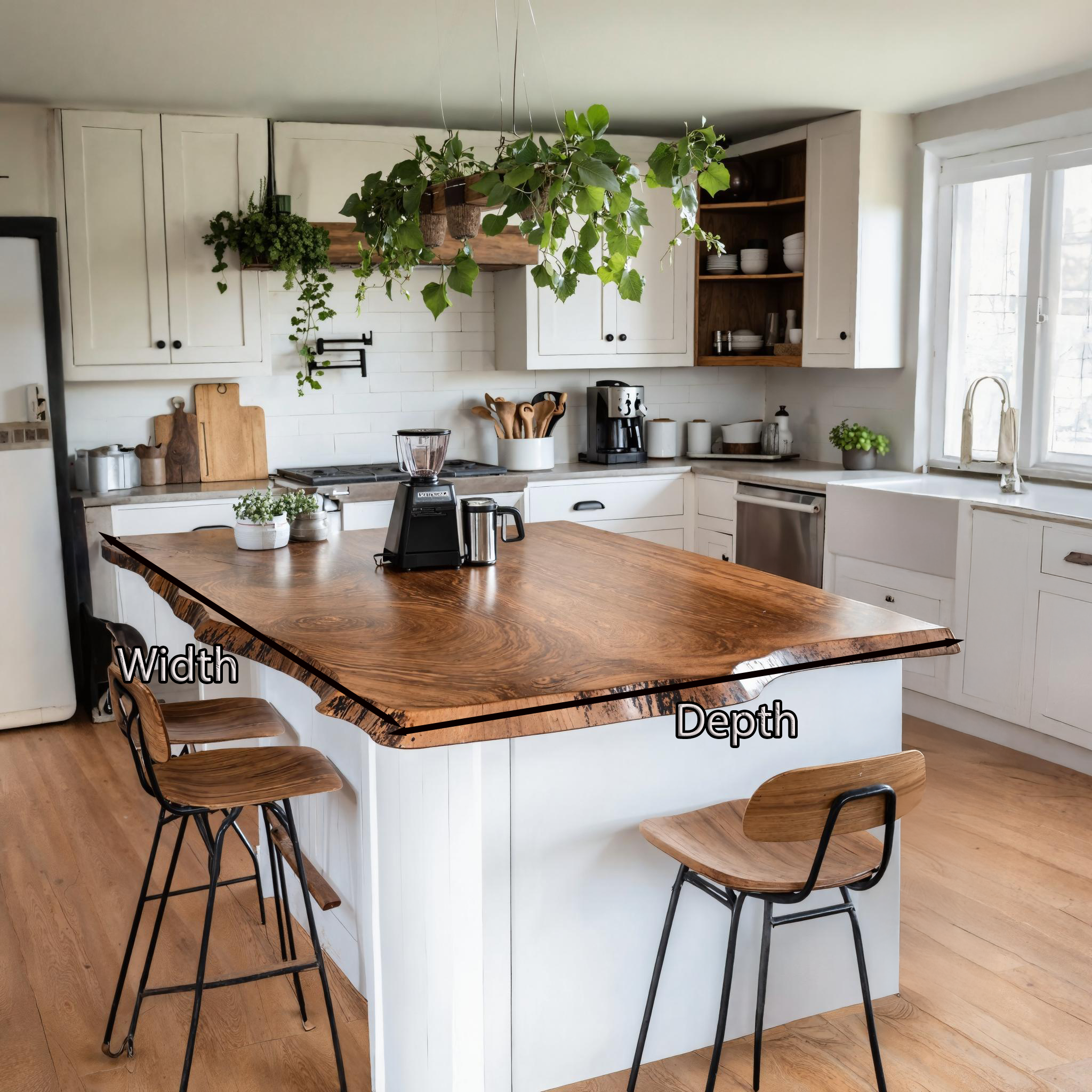 Farmhouse Wooden Kitchen Countertop For Functional Furniture Decor SILDTKCT003