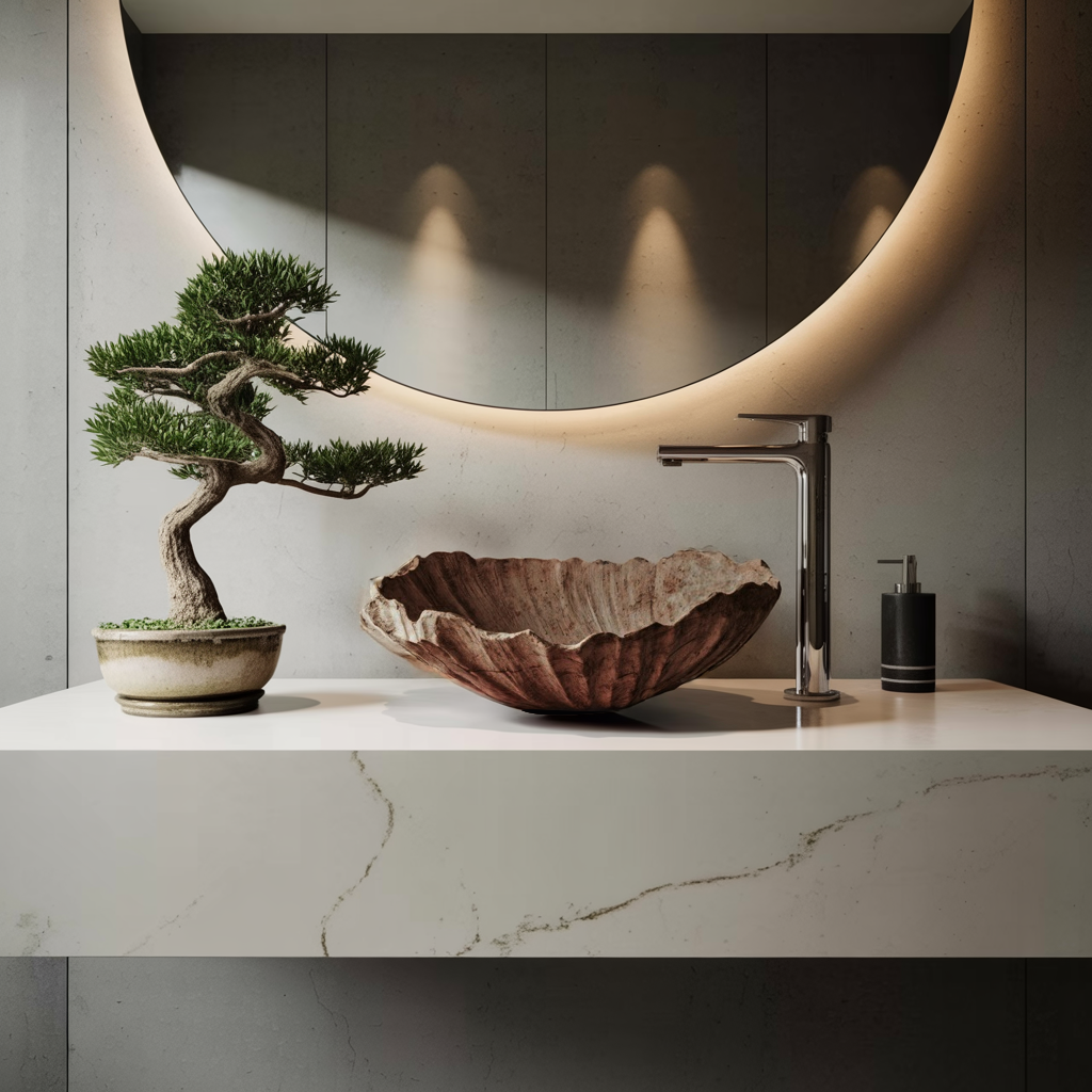 Wooden Vessel Sink Handcrafted Rustic For Furniture Decor SILDTTRVS017