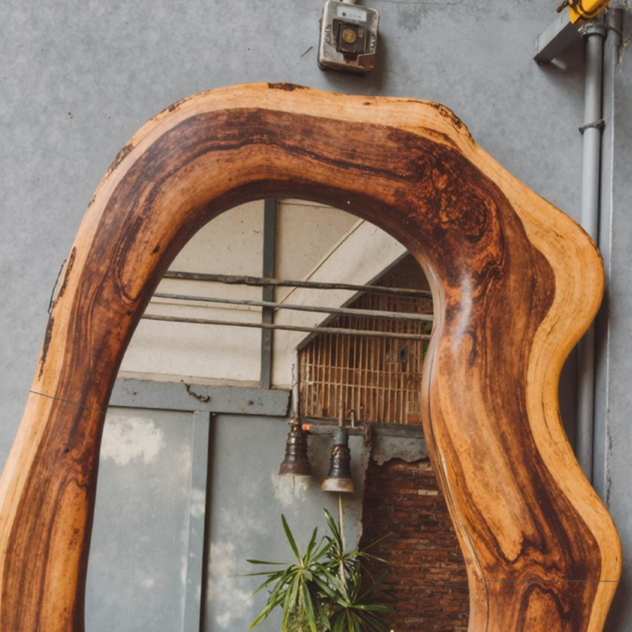 Mid Century Solid Wood Mirror For Bedroom Wall Decor SILDTMI067