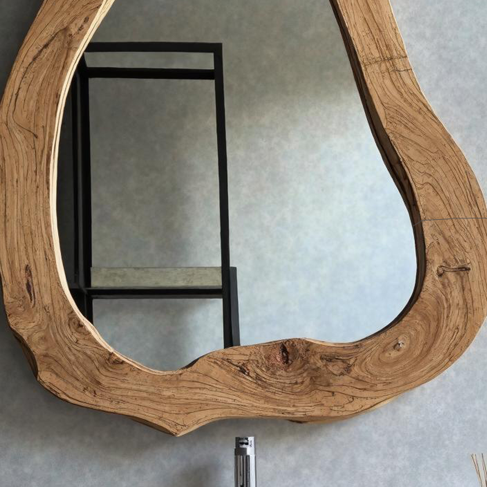 Farmhouse Wooden Mirror Frame For Living Room Wall Decor SILDTMI072