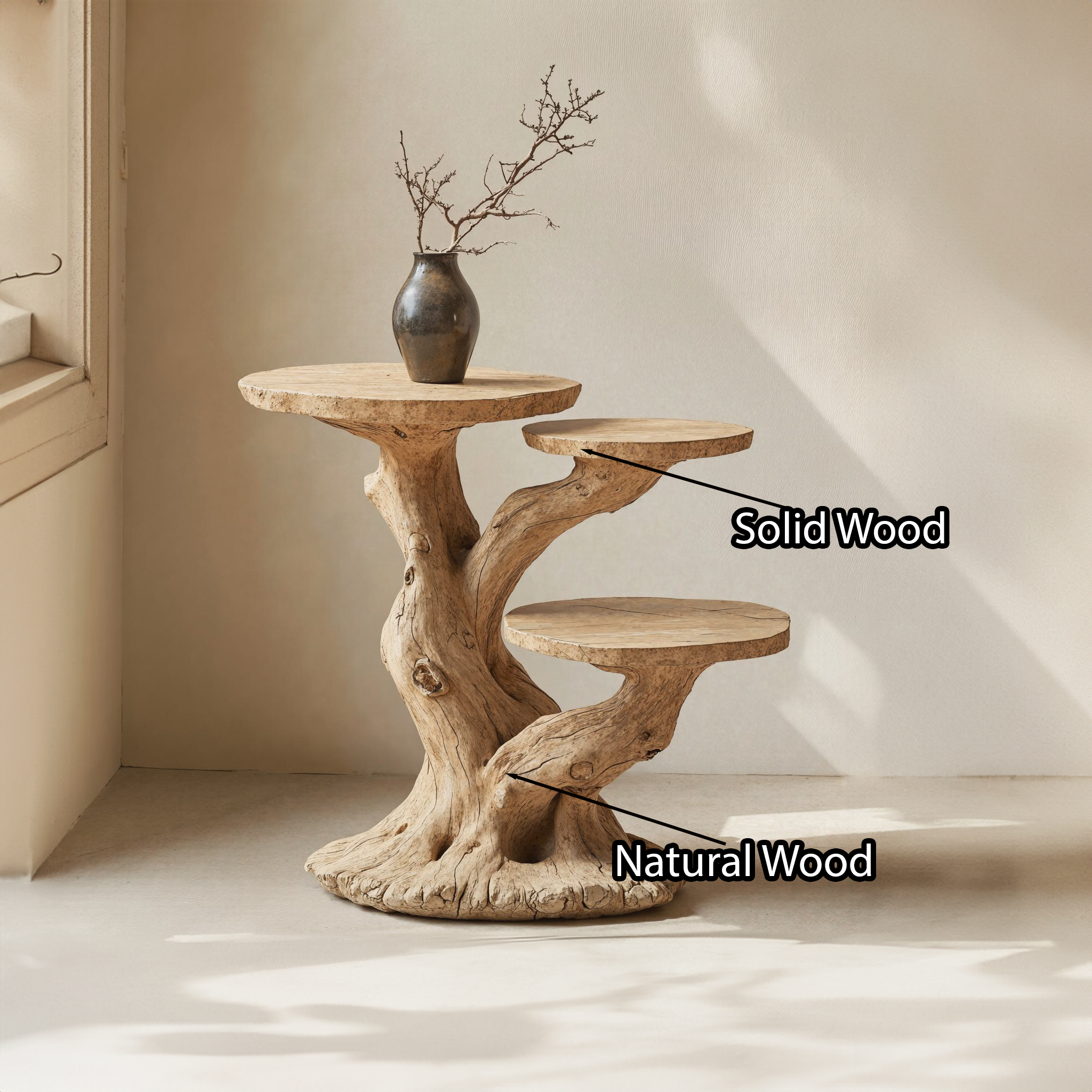 Reclaimed Wood End Table Solid Wood End Table SILDTEN046