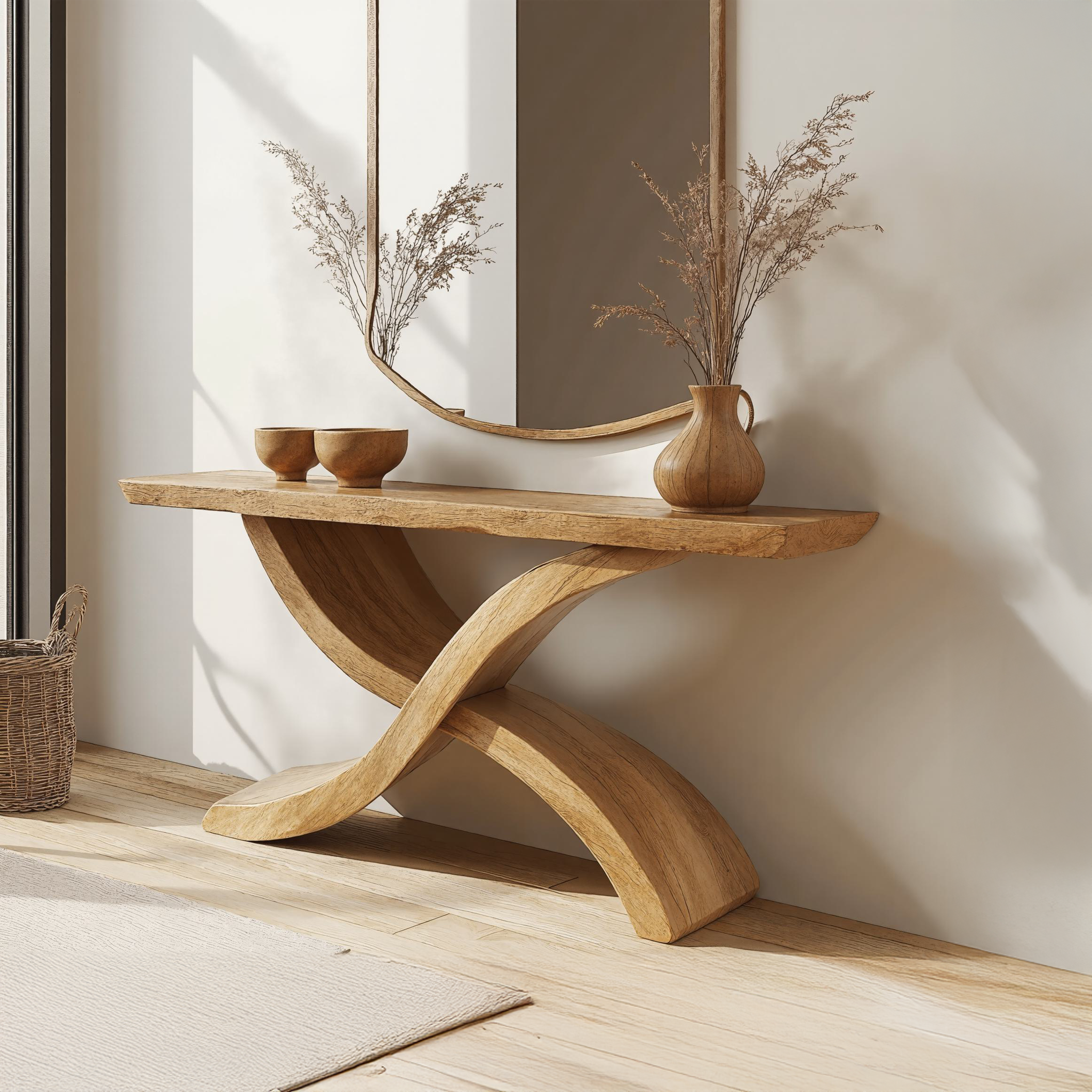 Live Edge Console Table Handcrafted Entryway Table SILDTCS121