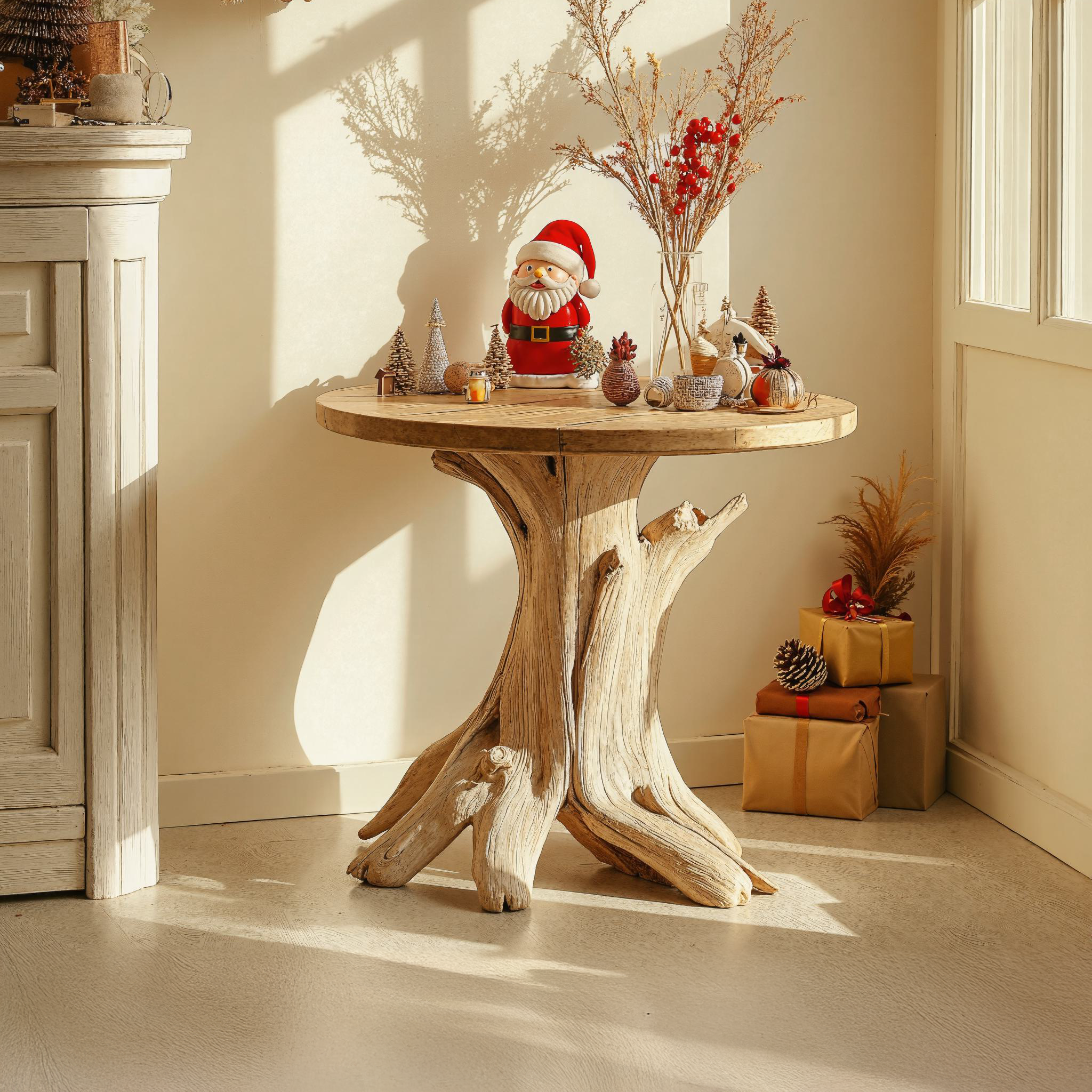 Living Edge End Table Farmhouse Christmas End Table SILDTENC038