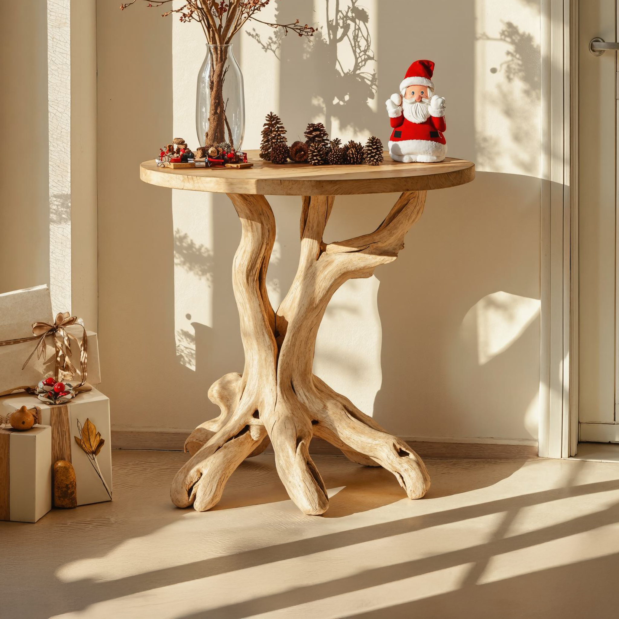 Living Edge Christmas End Table Farmhouse End Table SILDTENC037