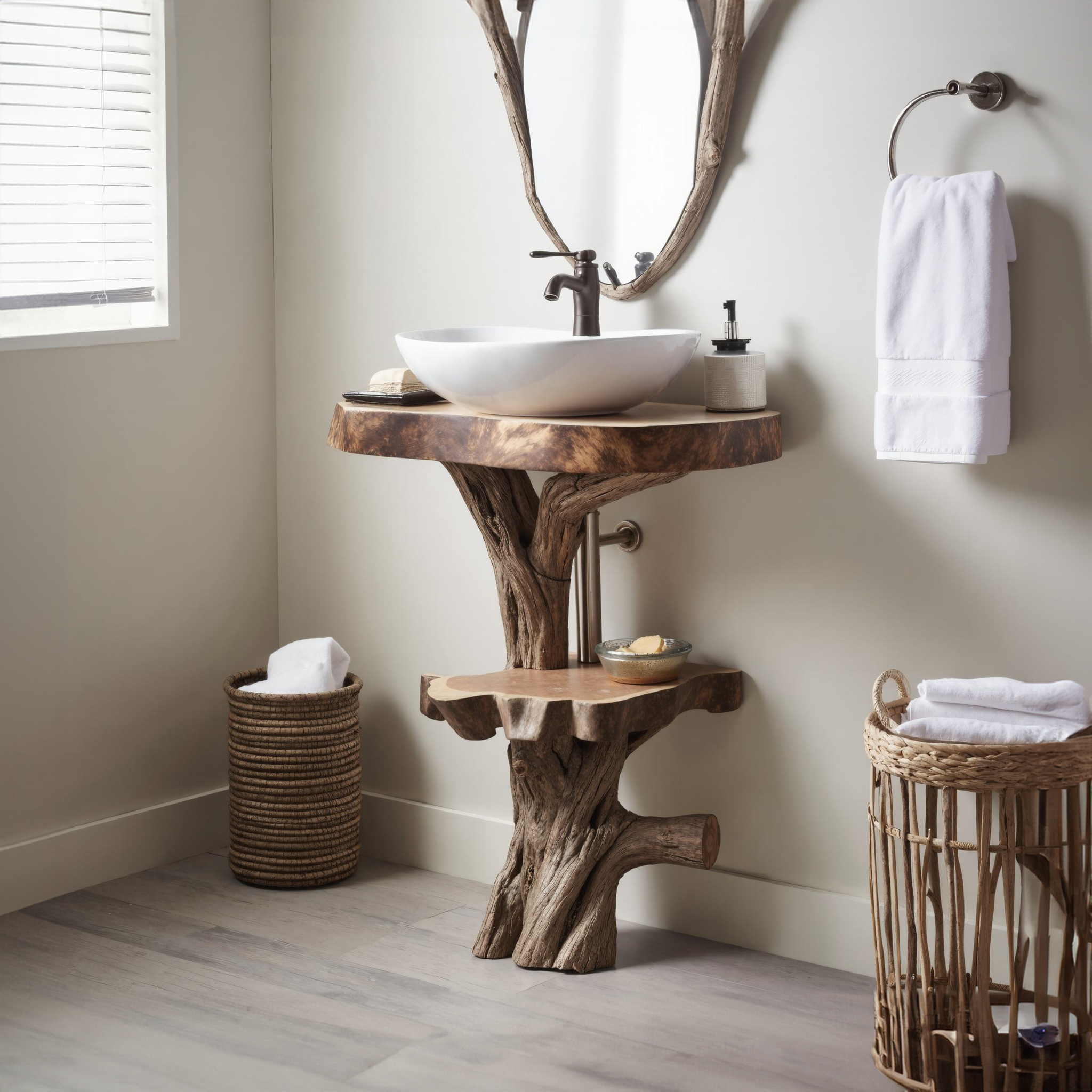 Solid Wood Bathroom Vanity SILDTBRV020