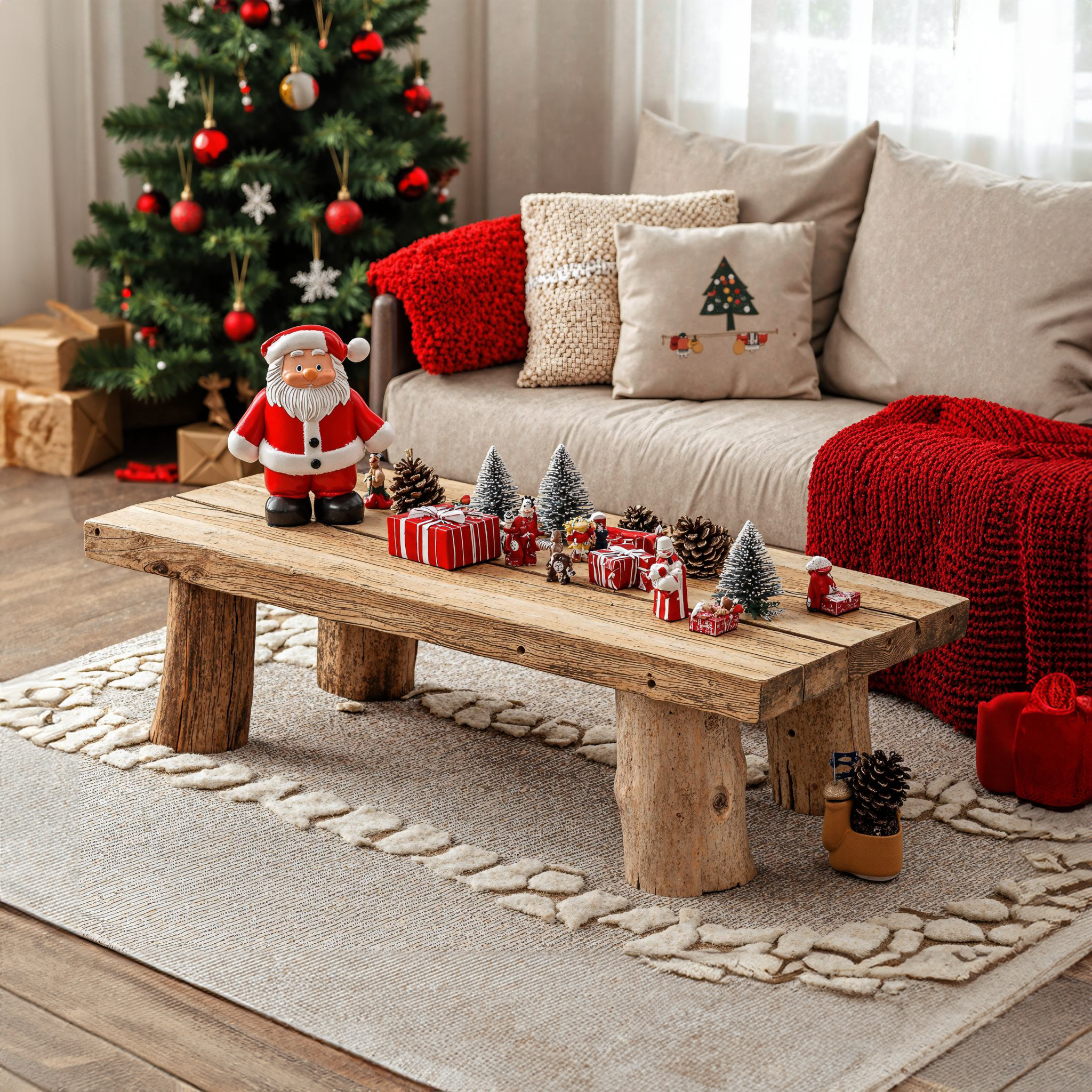 Xmas Coffee Table Reclaimed Wood SILDTCFC019