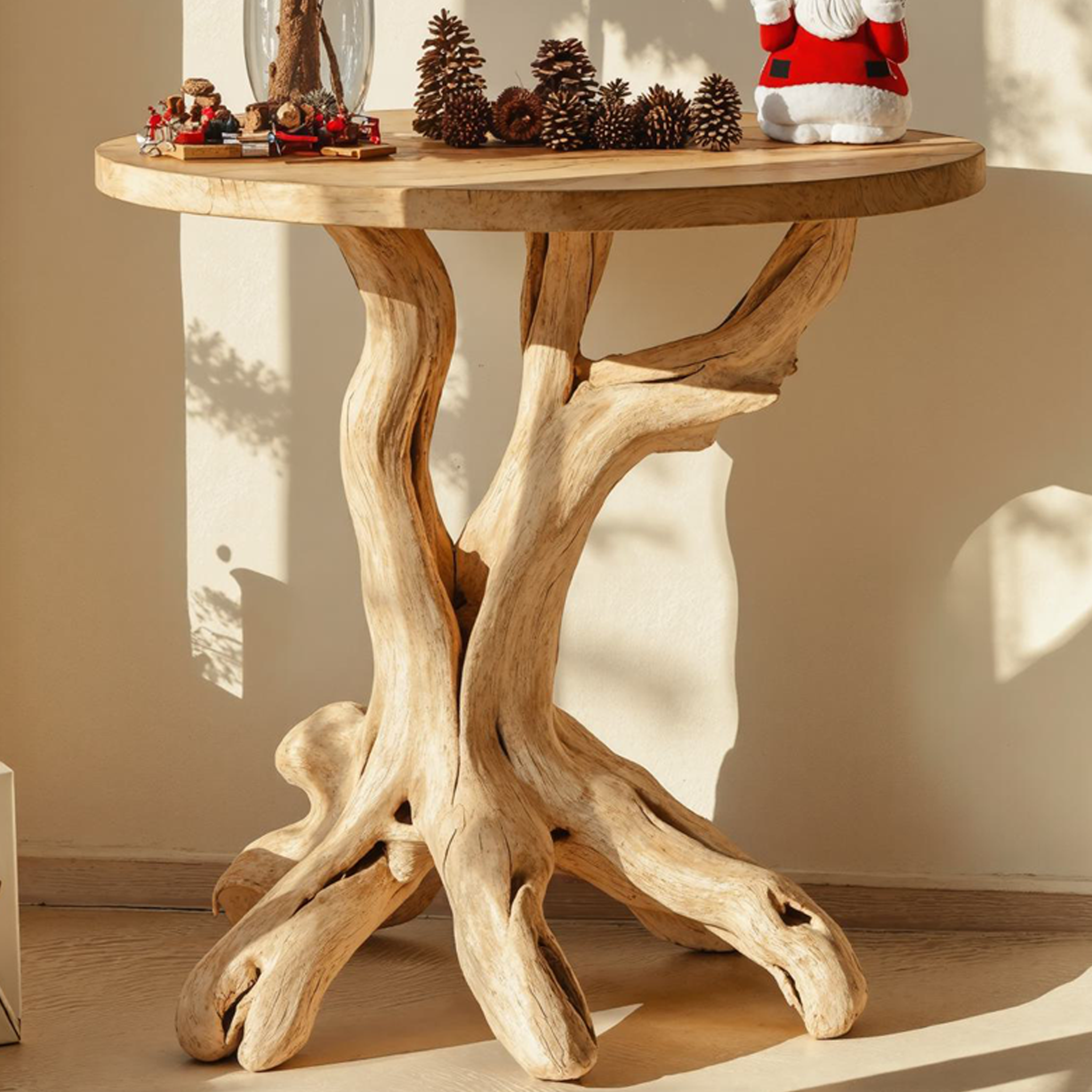 Living Edge Christmas End Table Farmhouse End Table SILDTENC037