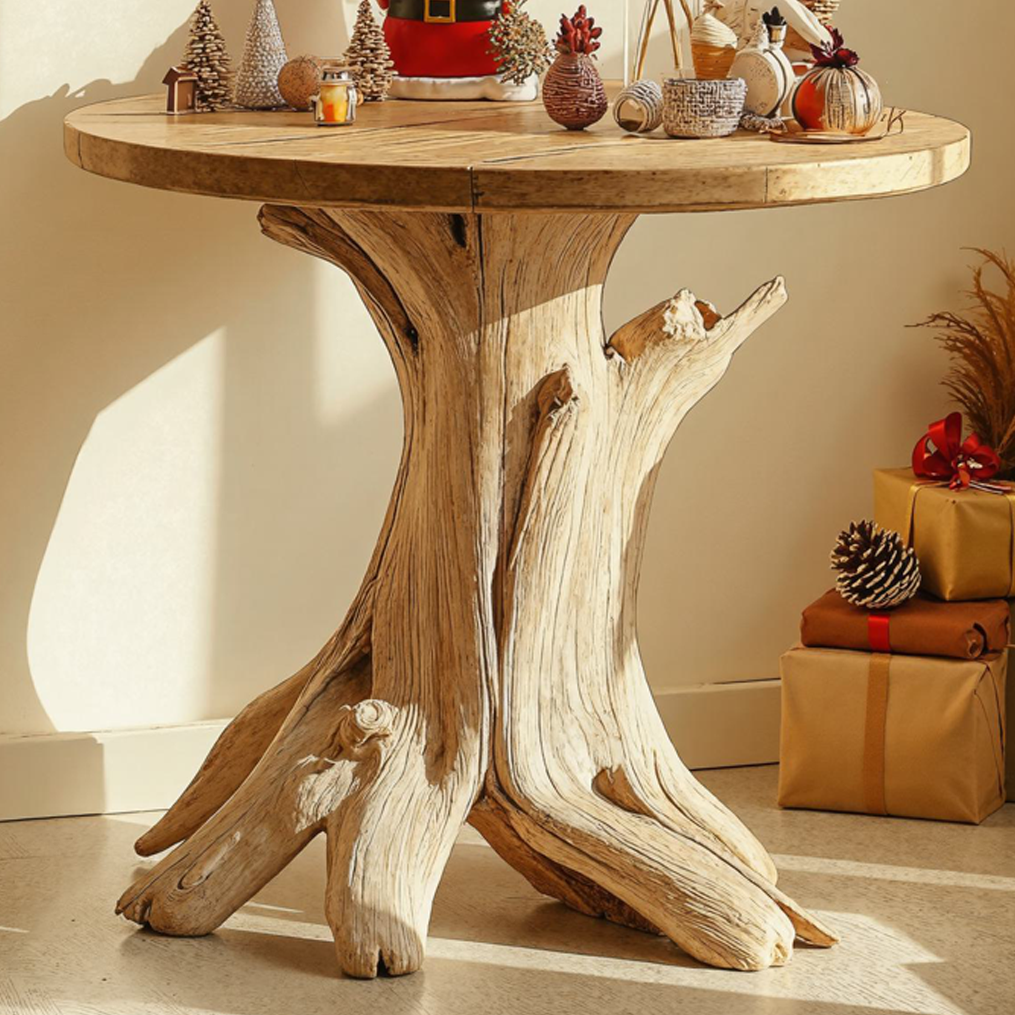 Living Edge End Table Farmhouse Christmas End Table SILDTENC038