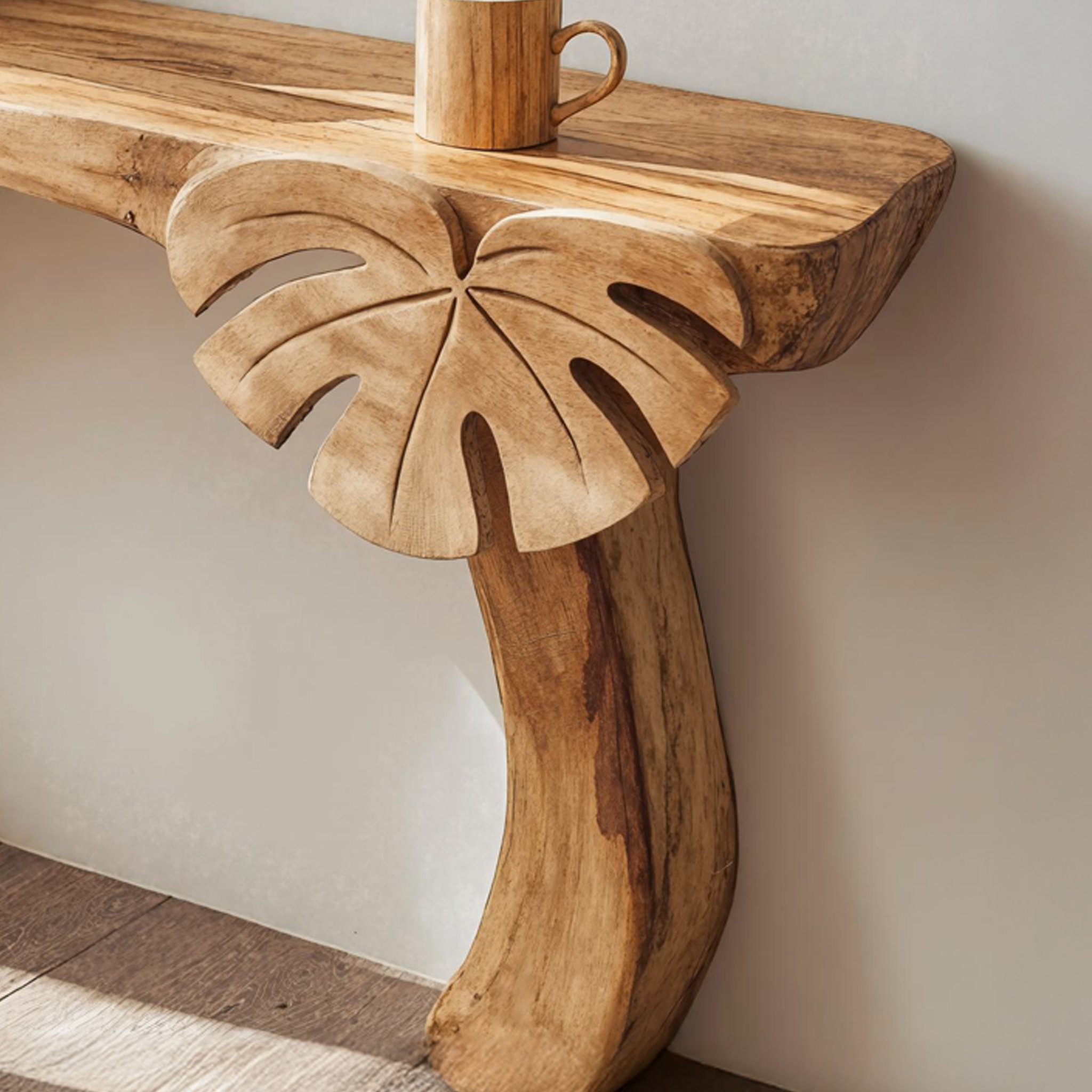 Narrow Console Table Live Edge Table Unique Design SILDTCS126