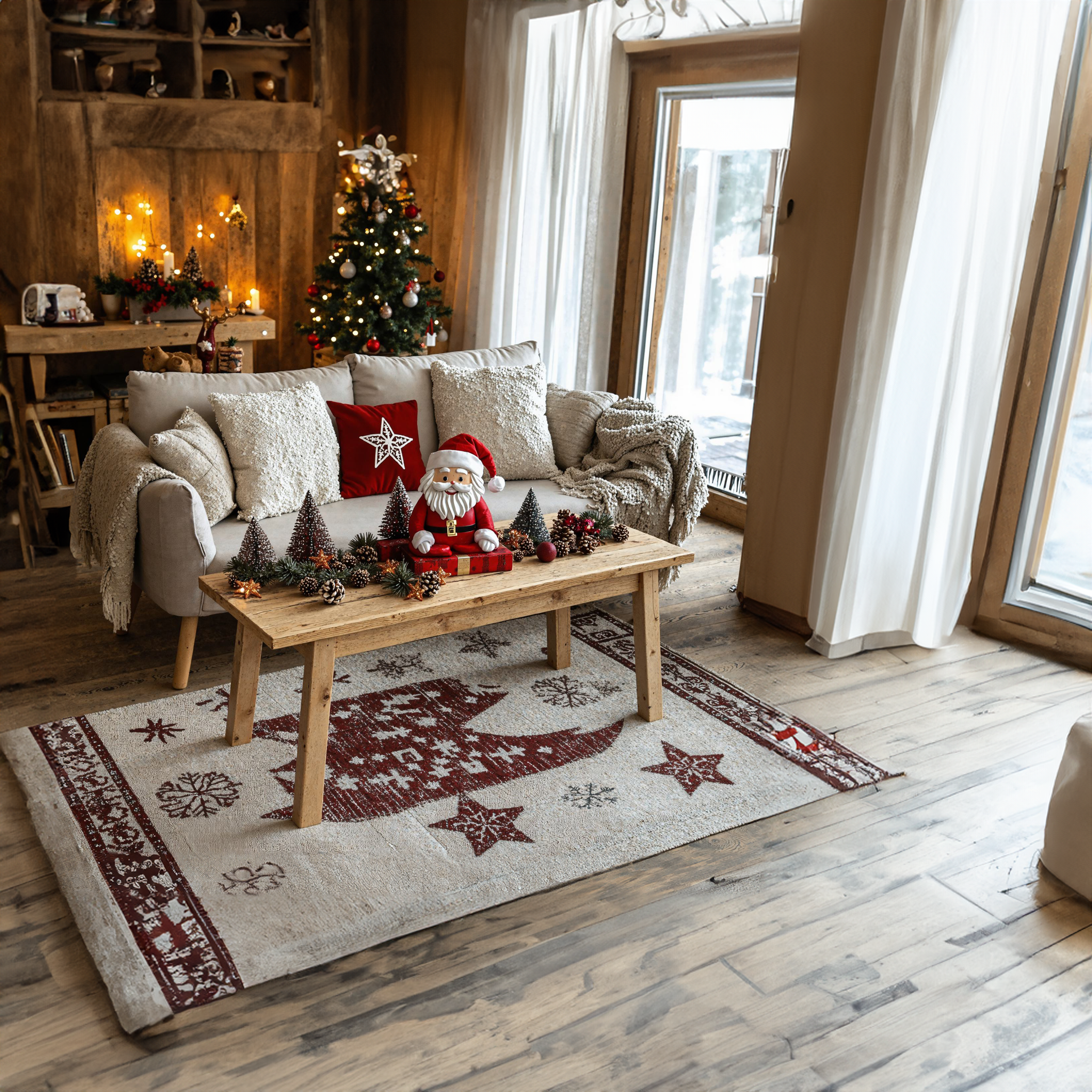Living Edge Wood Coffee Table Xmas Decor SILDTCFC018