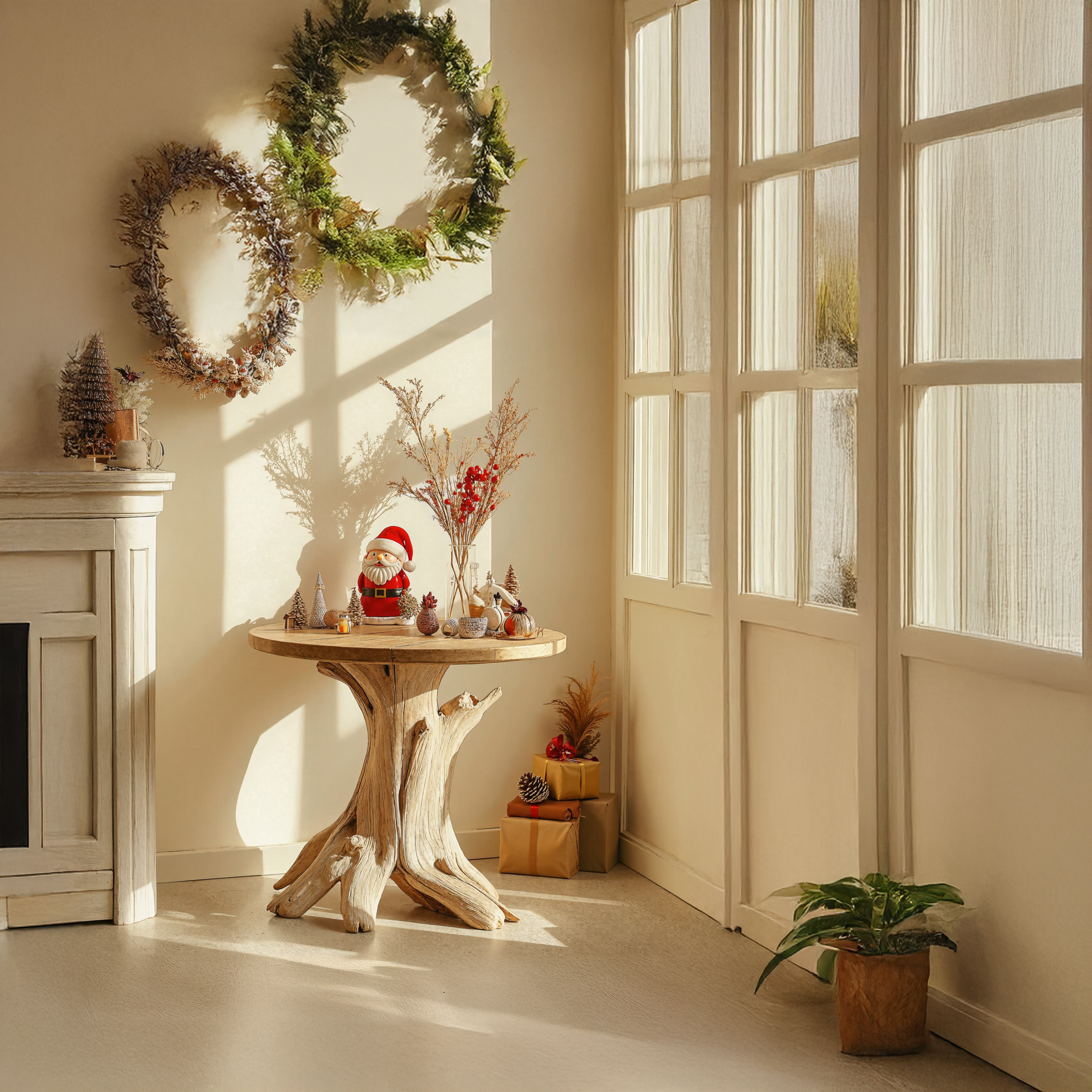 Living Edge End Table Farmhouse Christmas End Table SILDTENC038