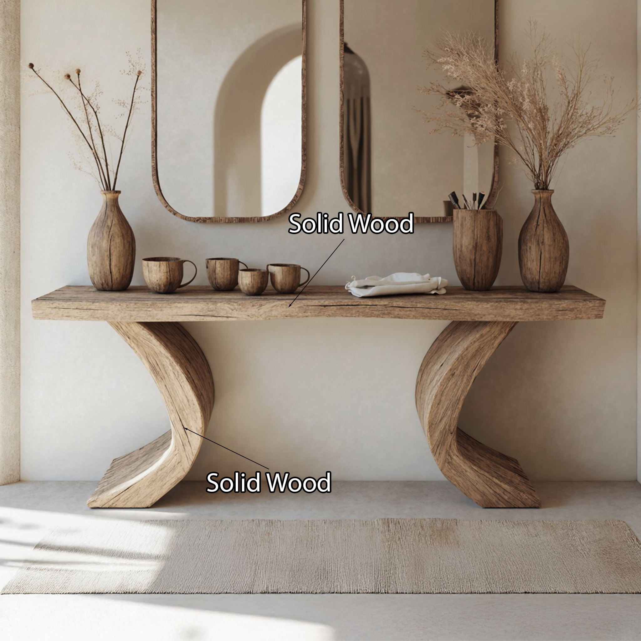 Live Edge Console Table Handcrafted Hallway Table SILDTCS119