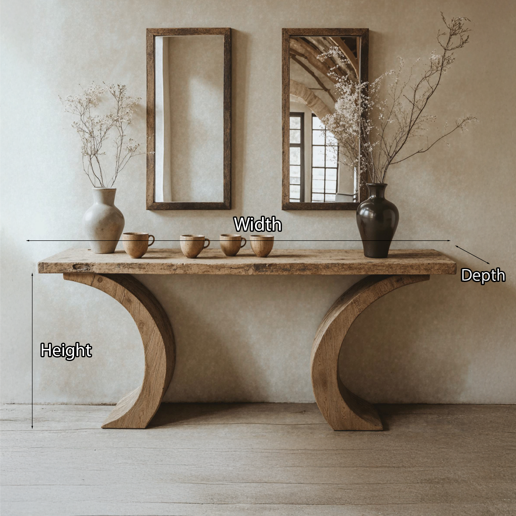 Live Edge Console Table Handcrafted Side Table SILDTCS120