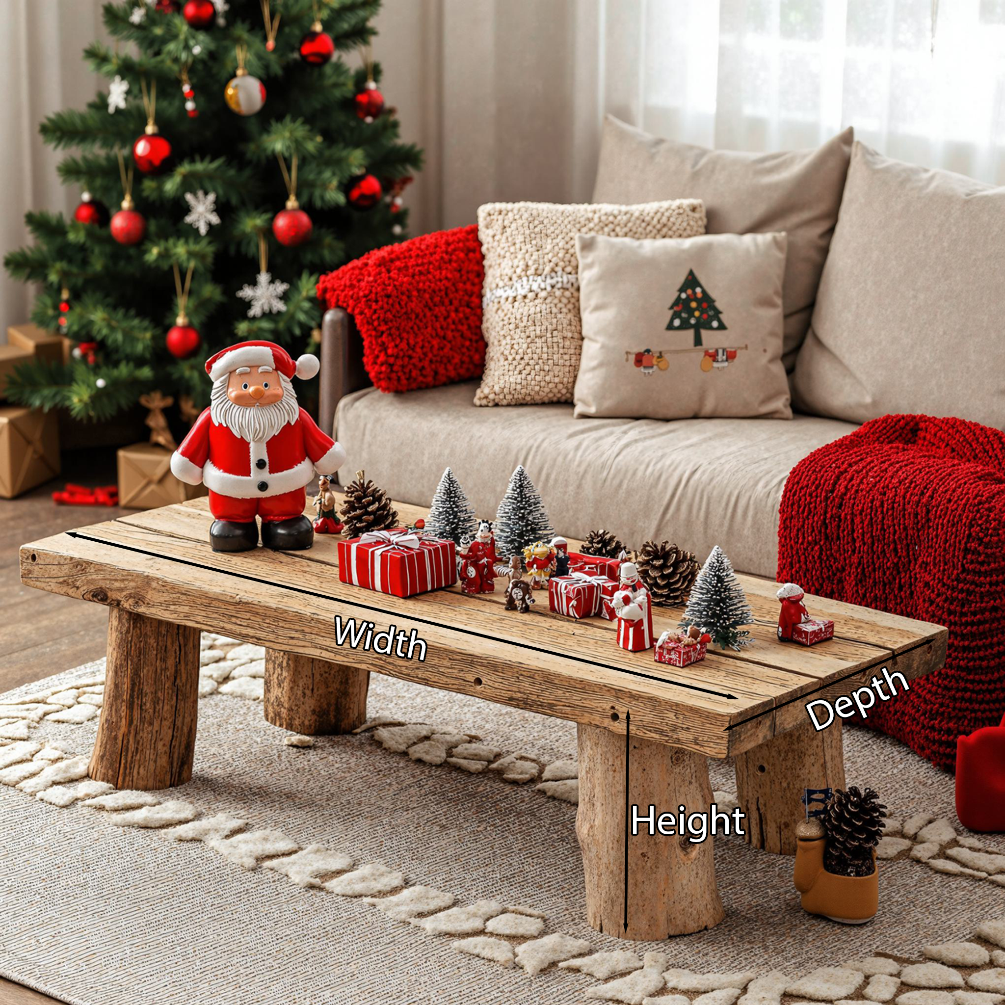 Xmas Coffee Table Reclaimed Wood SILDTCFC019