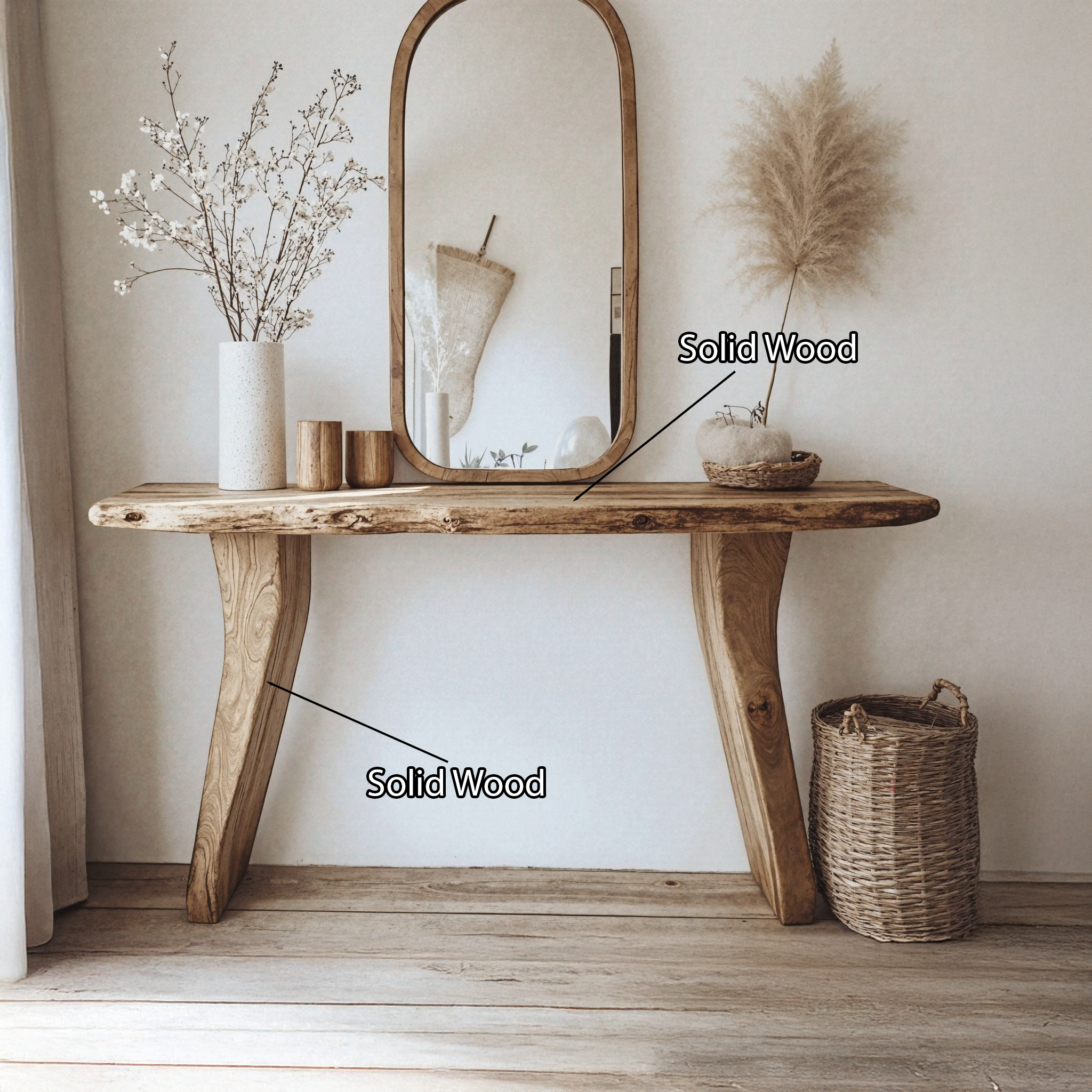 Narrow Console Table Living Edge Table Home Decor SILDTCS128