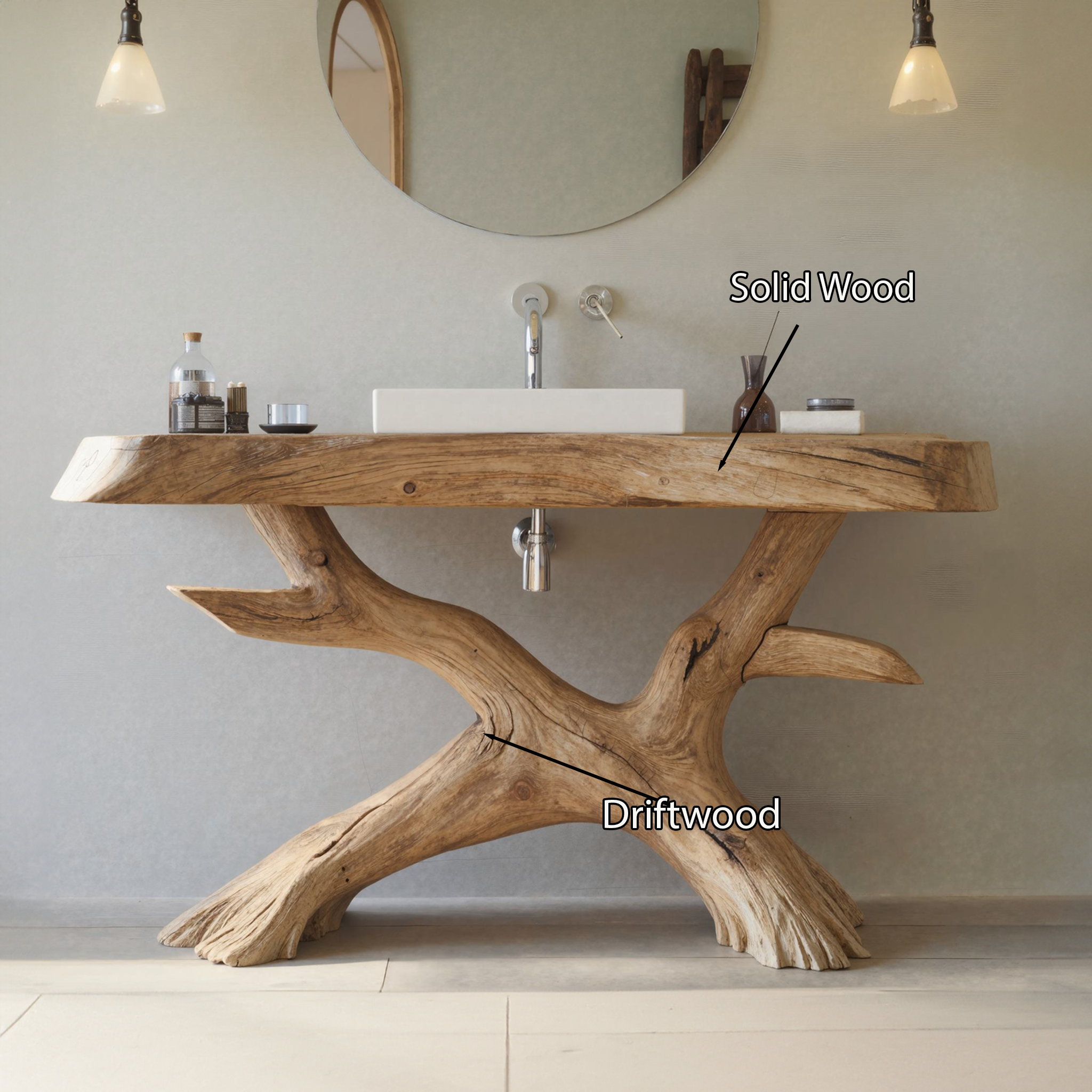 Handcraft Solid Wood Bathroom SILDTBRV013