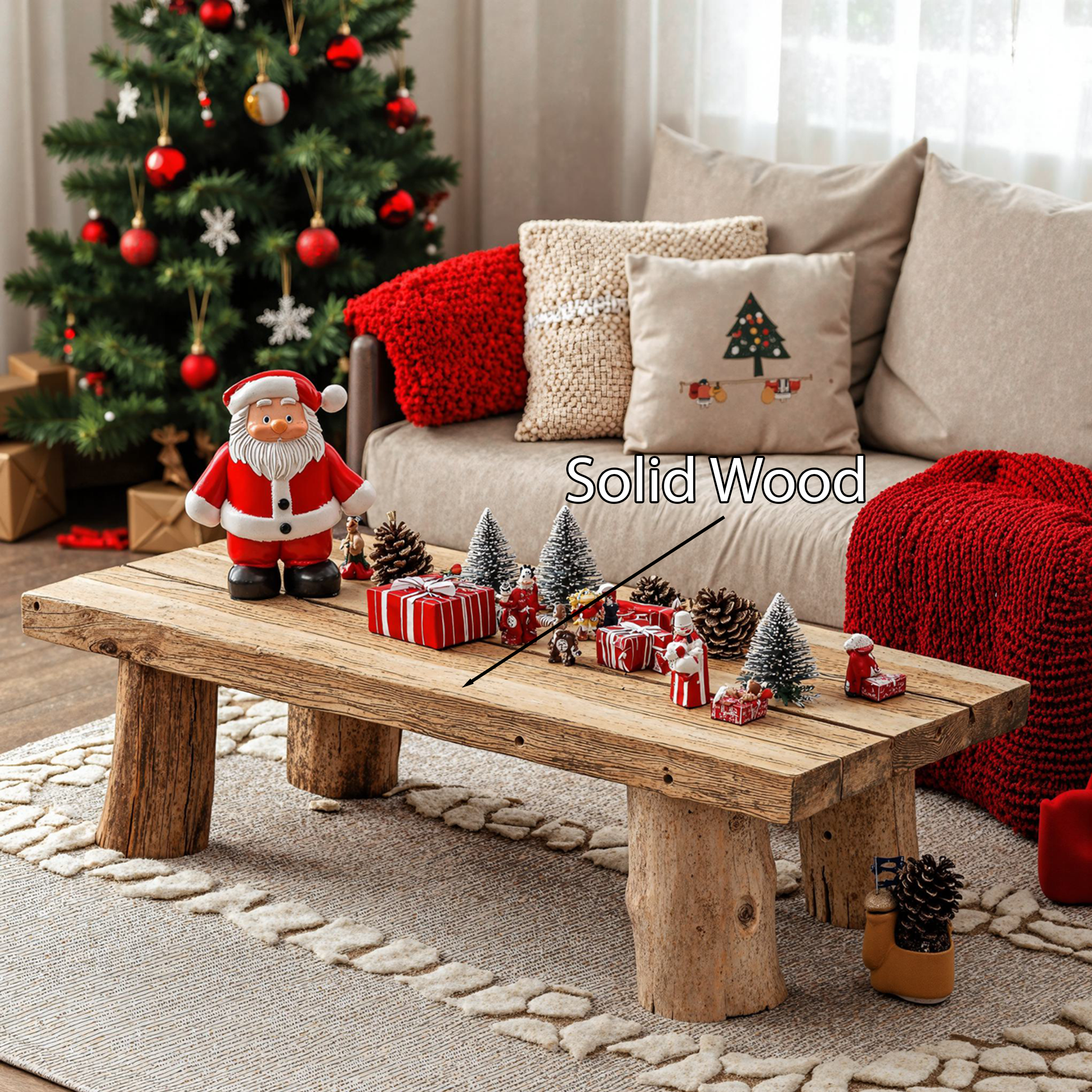Xmas Coffee Table Reclaimed Wood SILDTCFC019