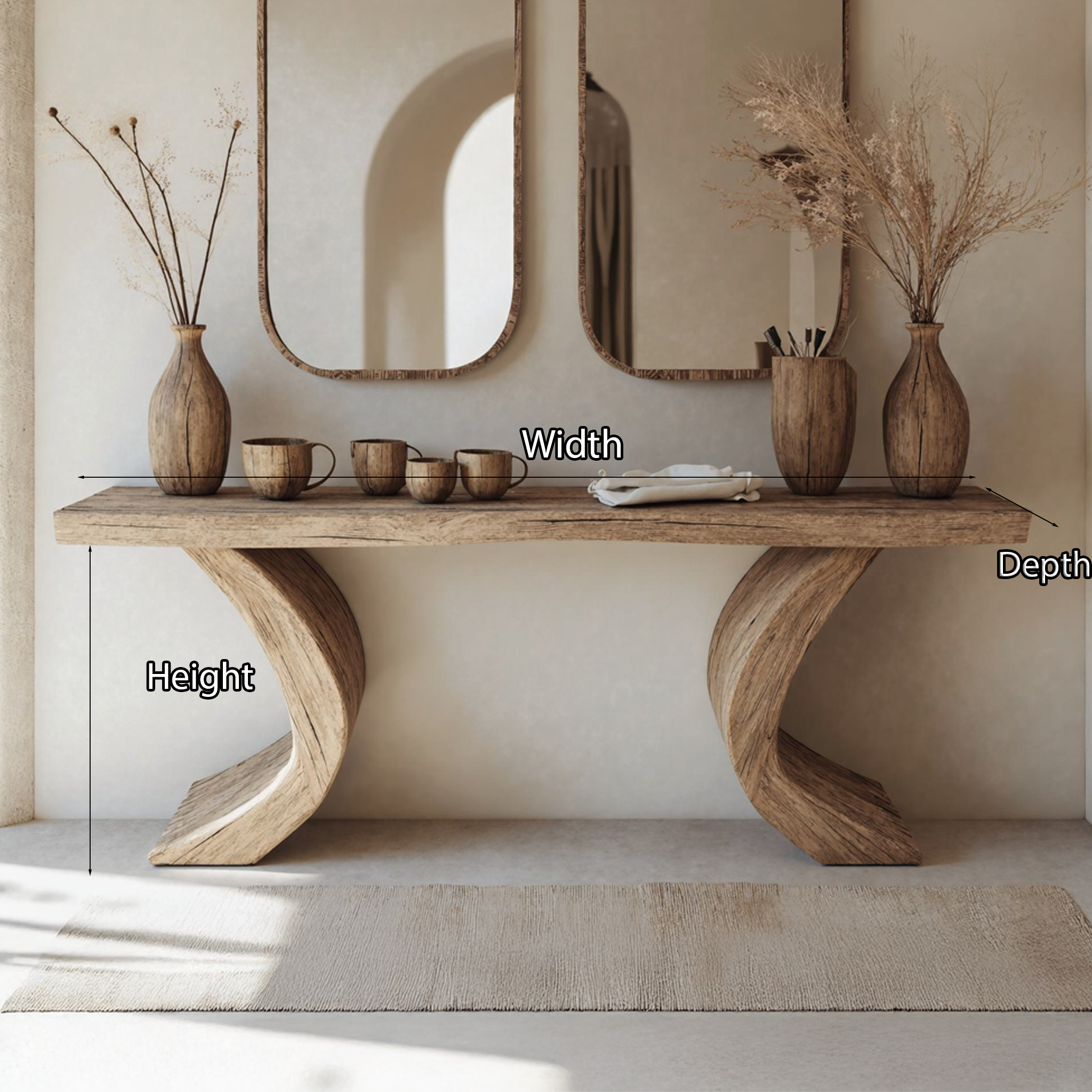 Live Edge Console Table Handcrafted Hallway Table SILDTCS119