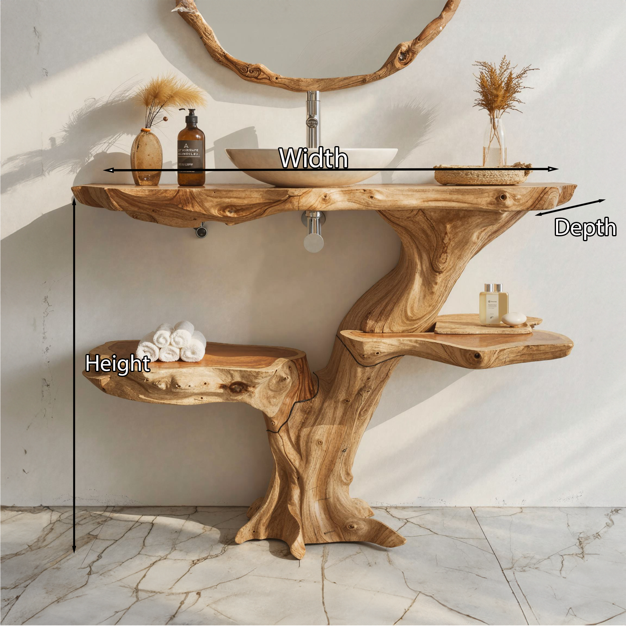 Handcrafted Bathroom Vanity Bathroom SILDTBRV052