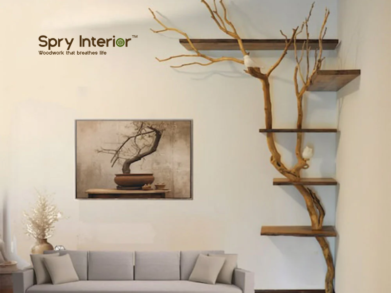 Corner wall tree design - Stylish Ways to Transform an Empty Corner